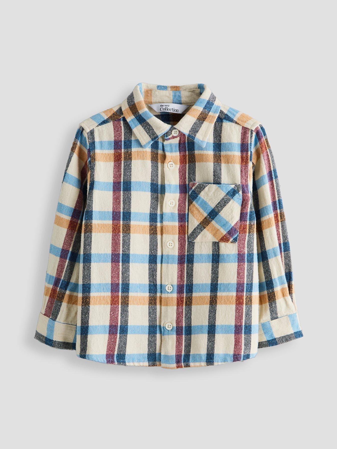 Image 3 of 6 of The Very Collection Boys Check Shirt And Twill Trousers Outfit Set (9 months - 7 years) - Multi