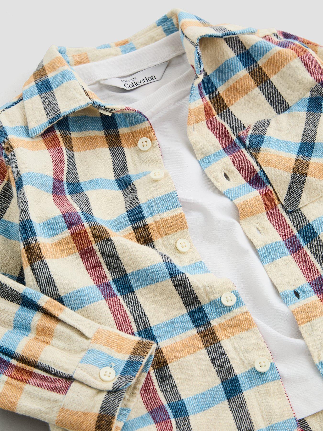 Image 6 of 6 of The Very Collection Boys Check Shirt And Twill Trousers Outfit Set (9 months - 7 years) - Multi