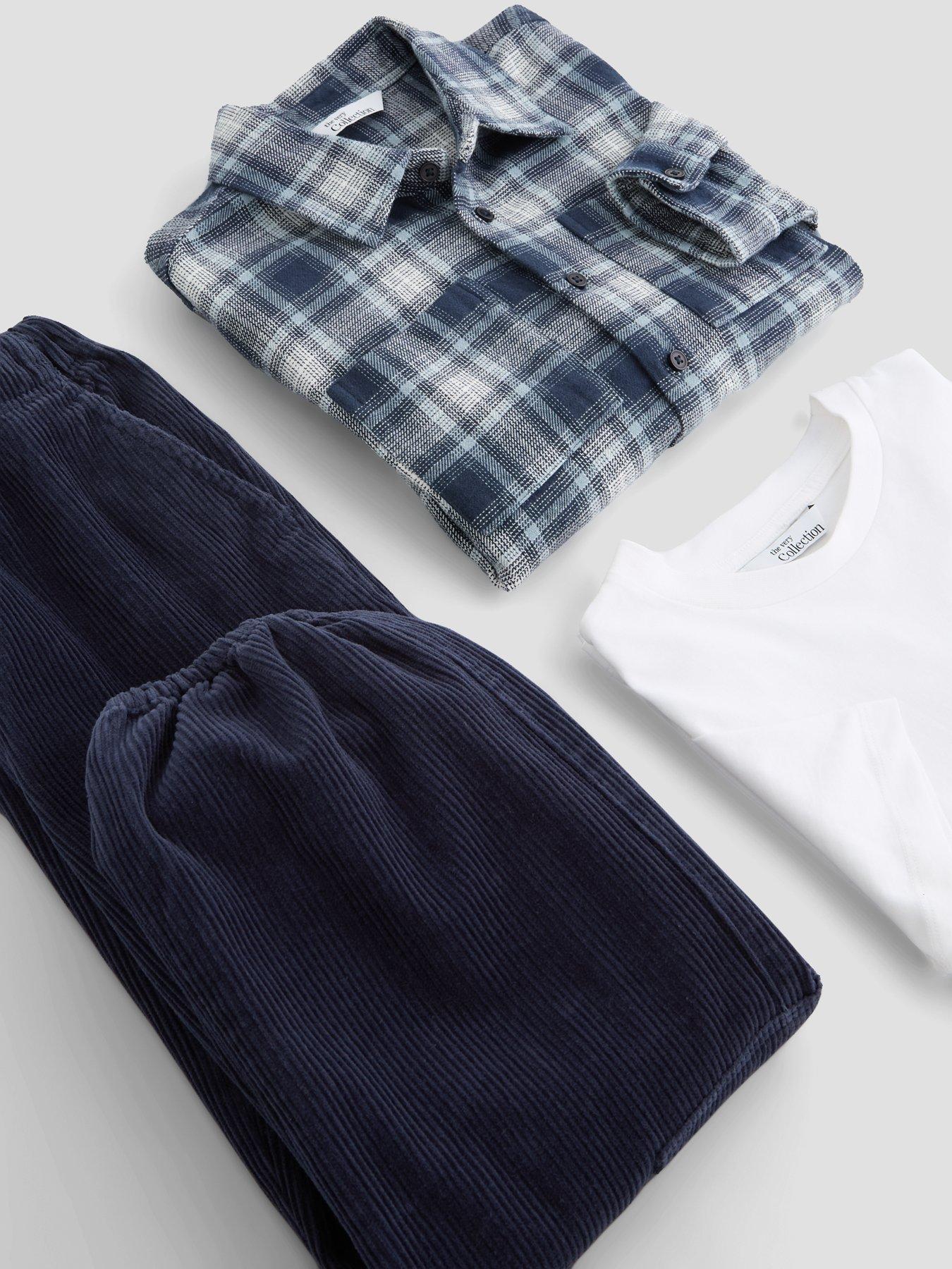 Image 3 of 6 of The Very Collection Boys Cotton Check Shirt and Trousers Outfit Set - Multi