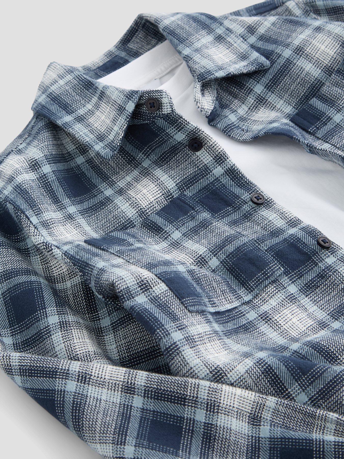 Image 4 of 6 of The Very Collection Boys Cotton Check Shirt and Trousers Outfit Set - Multi