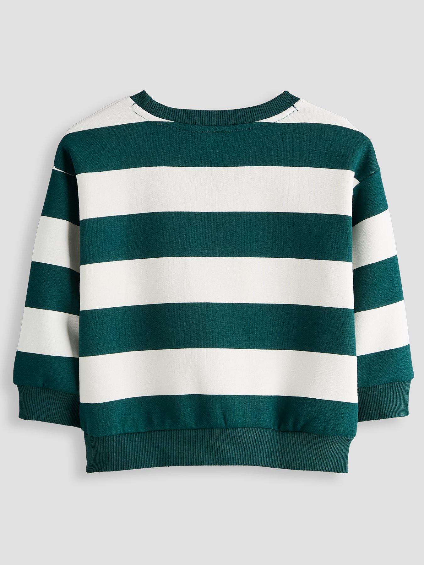 Image 2 of 4 of The Very Collection Boys' Cotton Rich Stripe Boucle Basic Sweatshirt (9 months - 7 years) - Multi