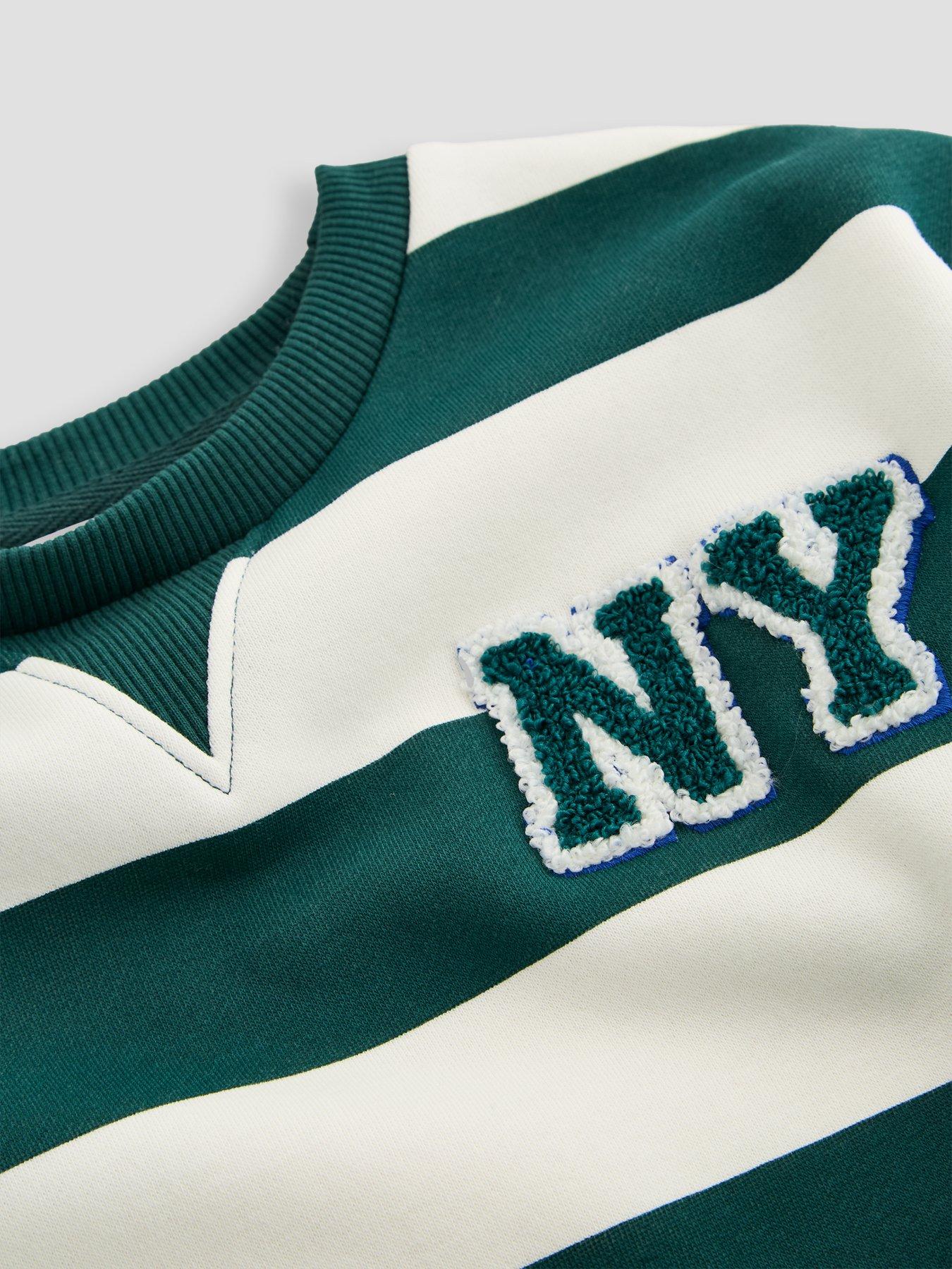 Image 3 of 4 of The Very Collection Boys' Cotton Rich Stripe Boucle Basic Sweatshirt (9 months - 7 years) - Multi