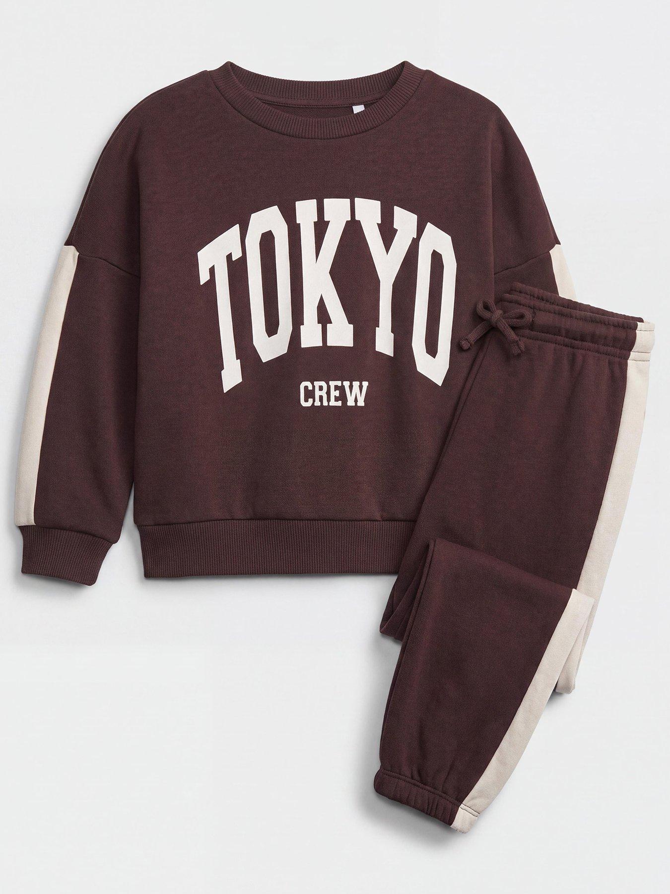 The Very Collection Boys Cotton Rich Tokyo Graphic Sweat Basic Set - Red