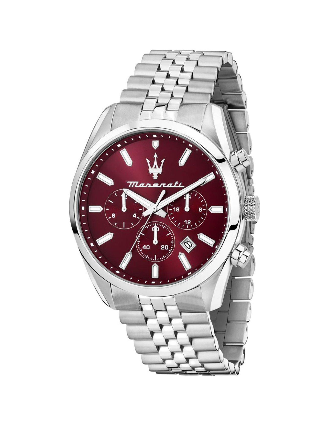 Maserati ATTRAZIONE 43MM MULT BURGUNDY DIA SS BR