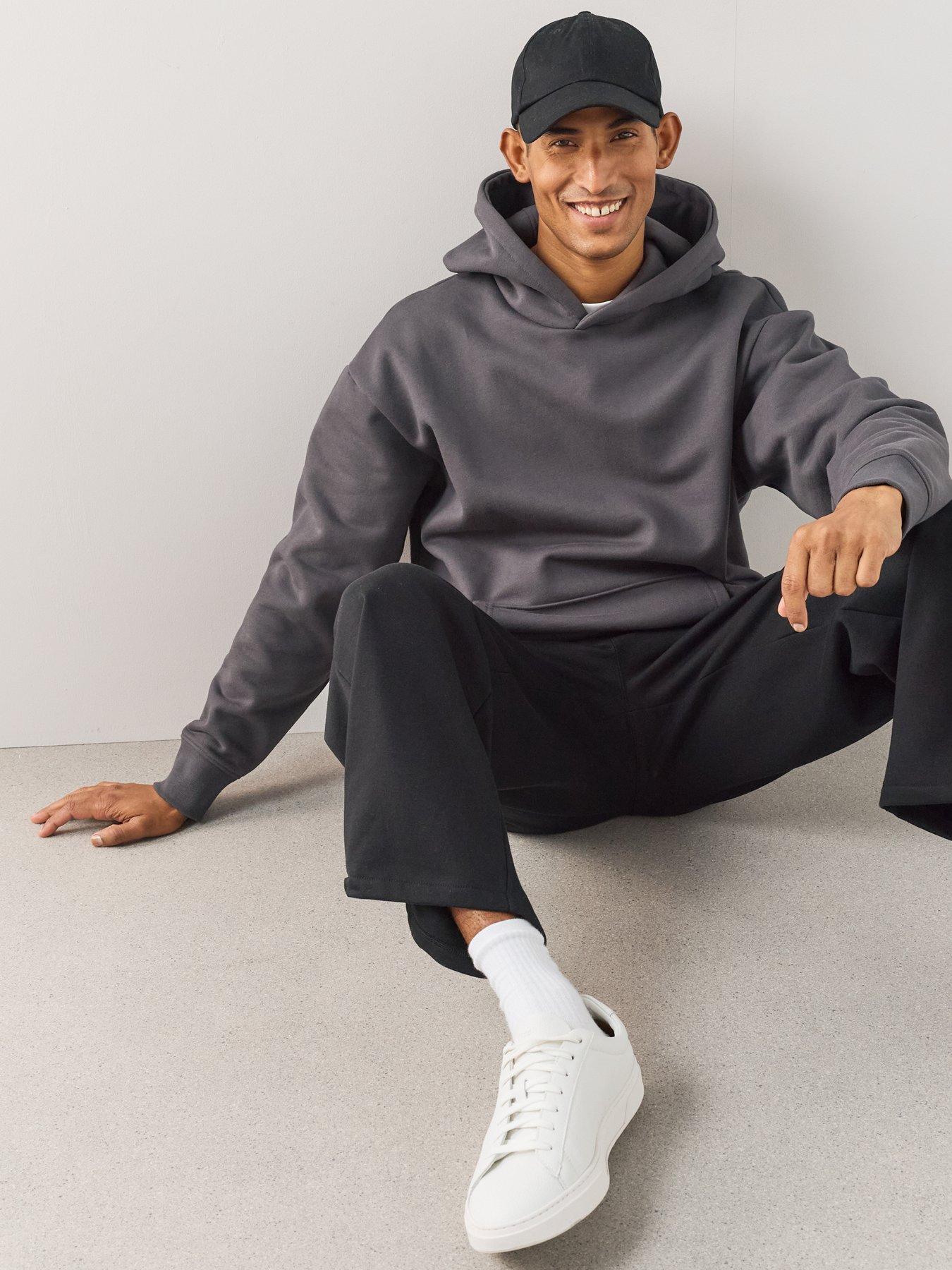 Image 4 of 7 of The Very Collection Premium Heavyweight Relaxed Fit Hoodie - Charcoal