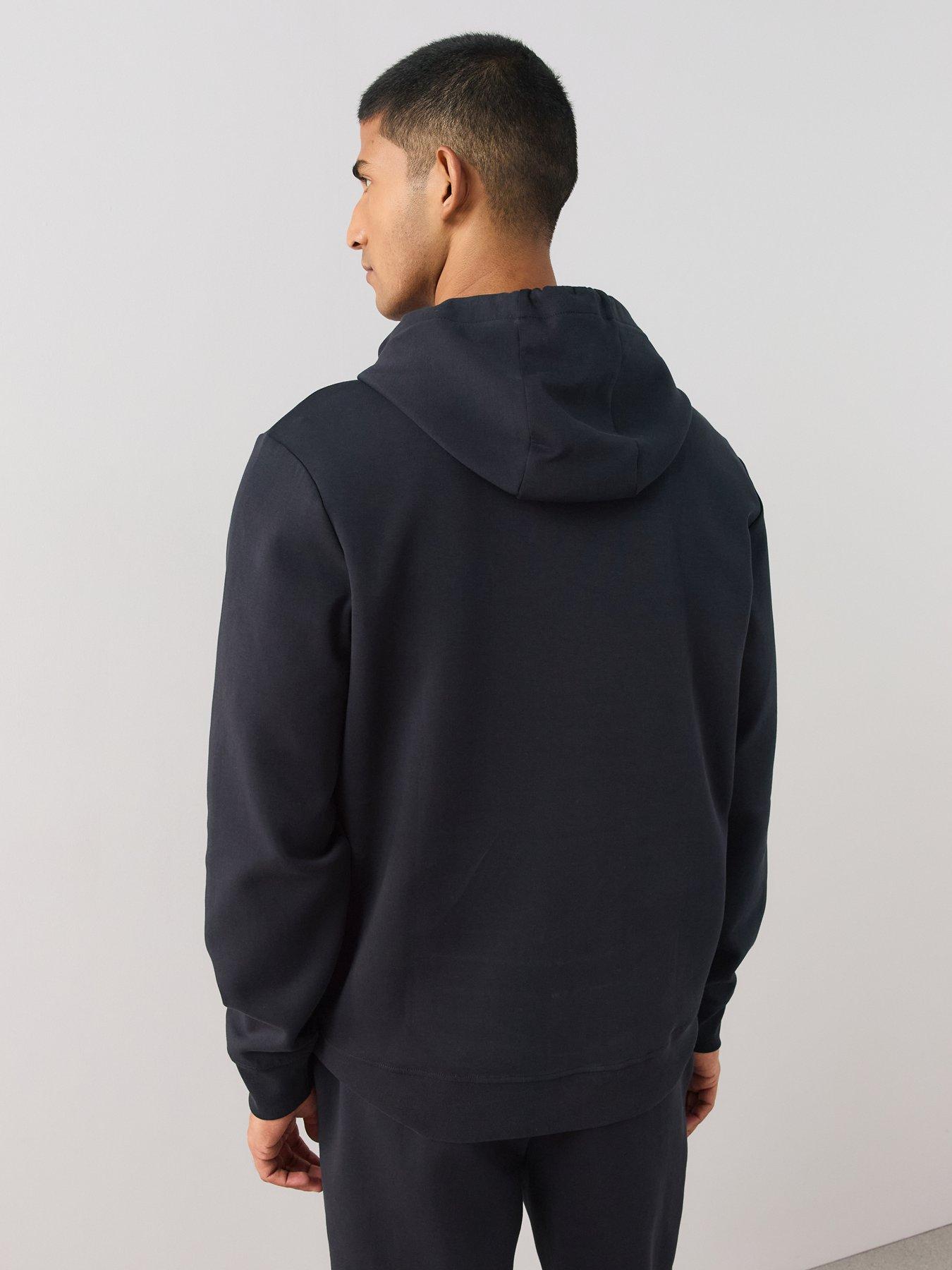 Image 2 of 6 of The Very Collection Mens Premium Interlock Jersey Smart Hoodie - Navy