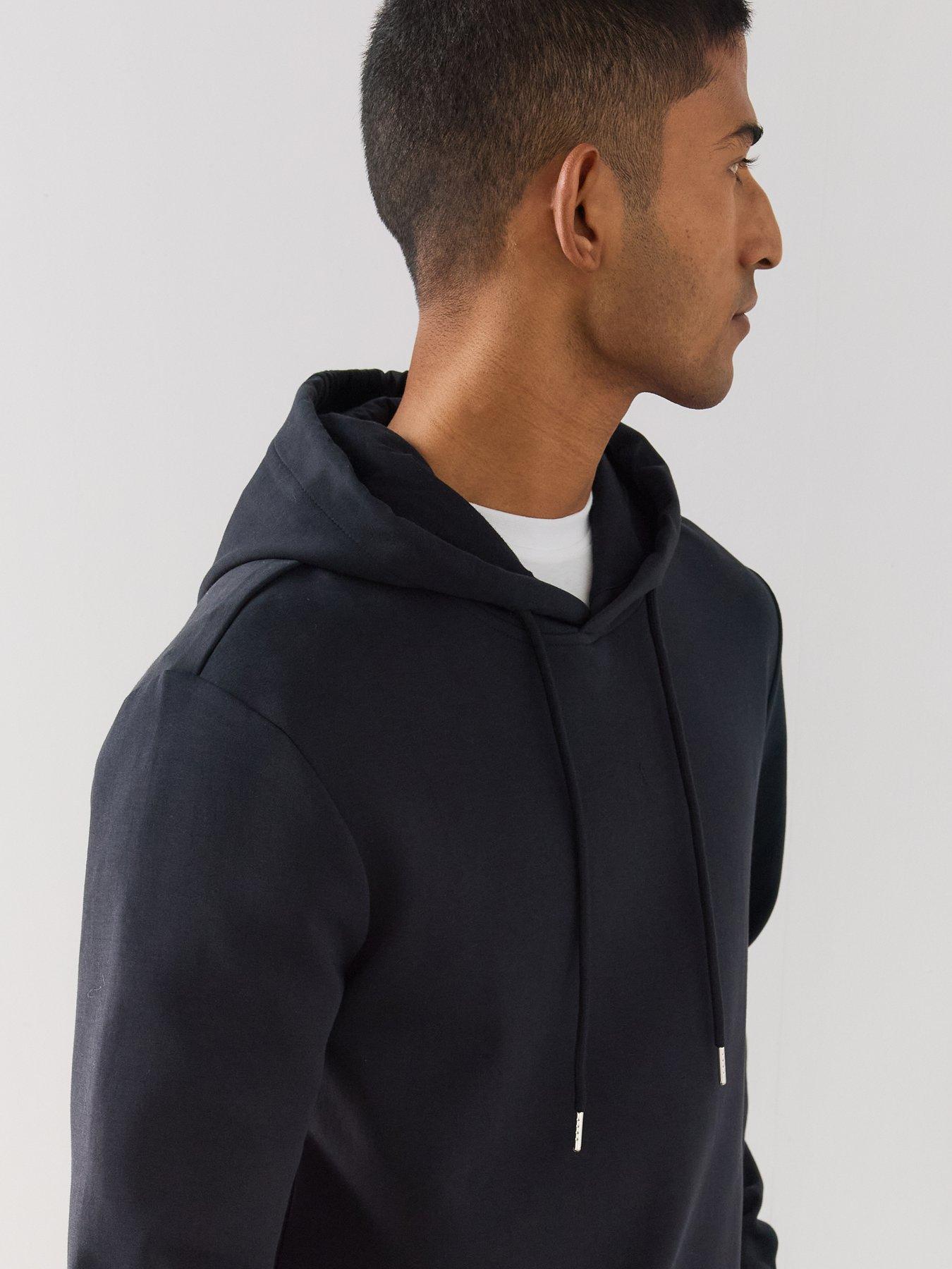Image 6 of 6 of The Very Collection Mens Premium Interlock Jersey Smart Hoodie - Navy