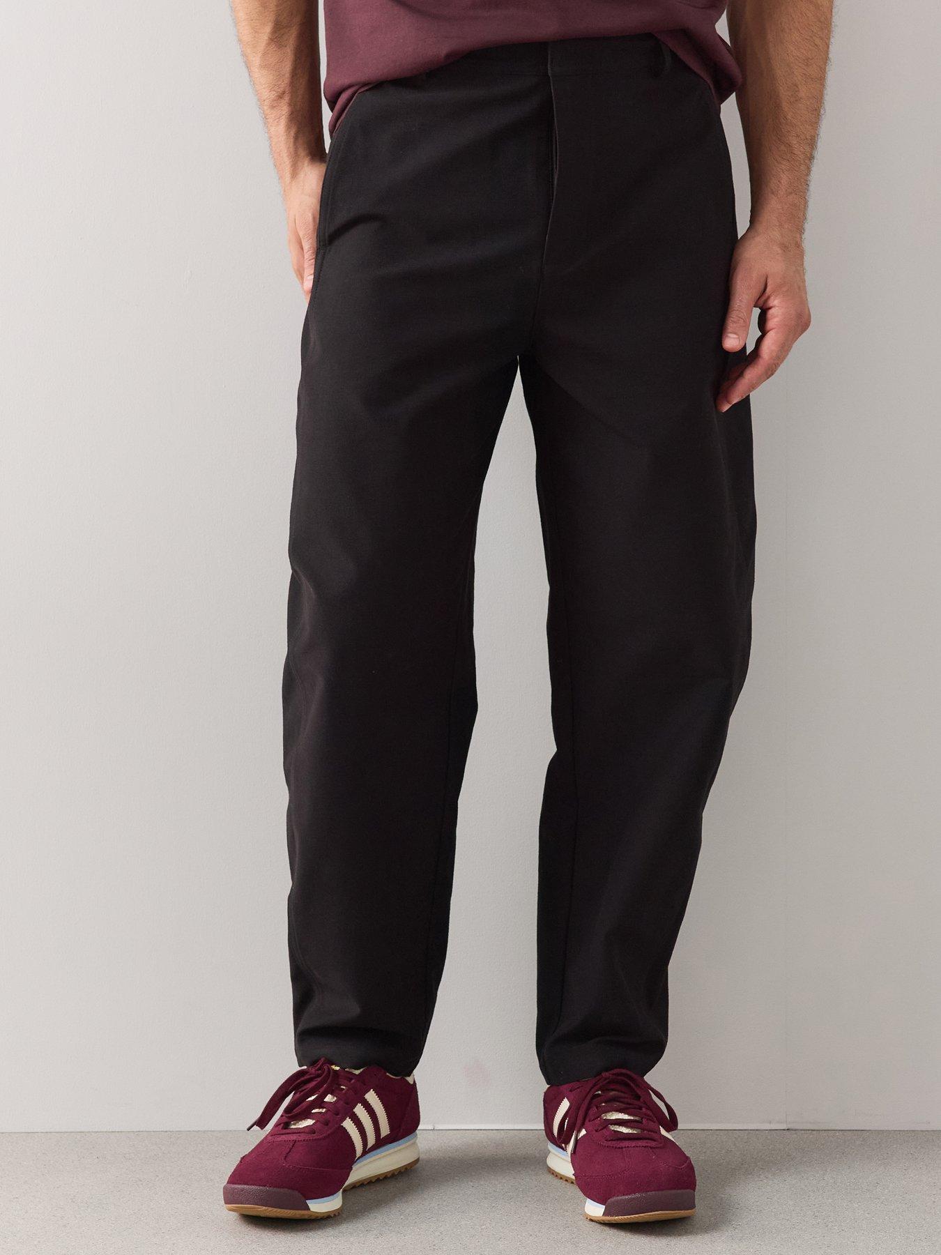 The Very Collection Barrel Fit Jersey Trousers With Stretch - Black