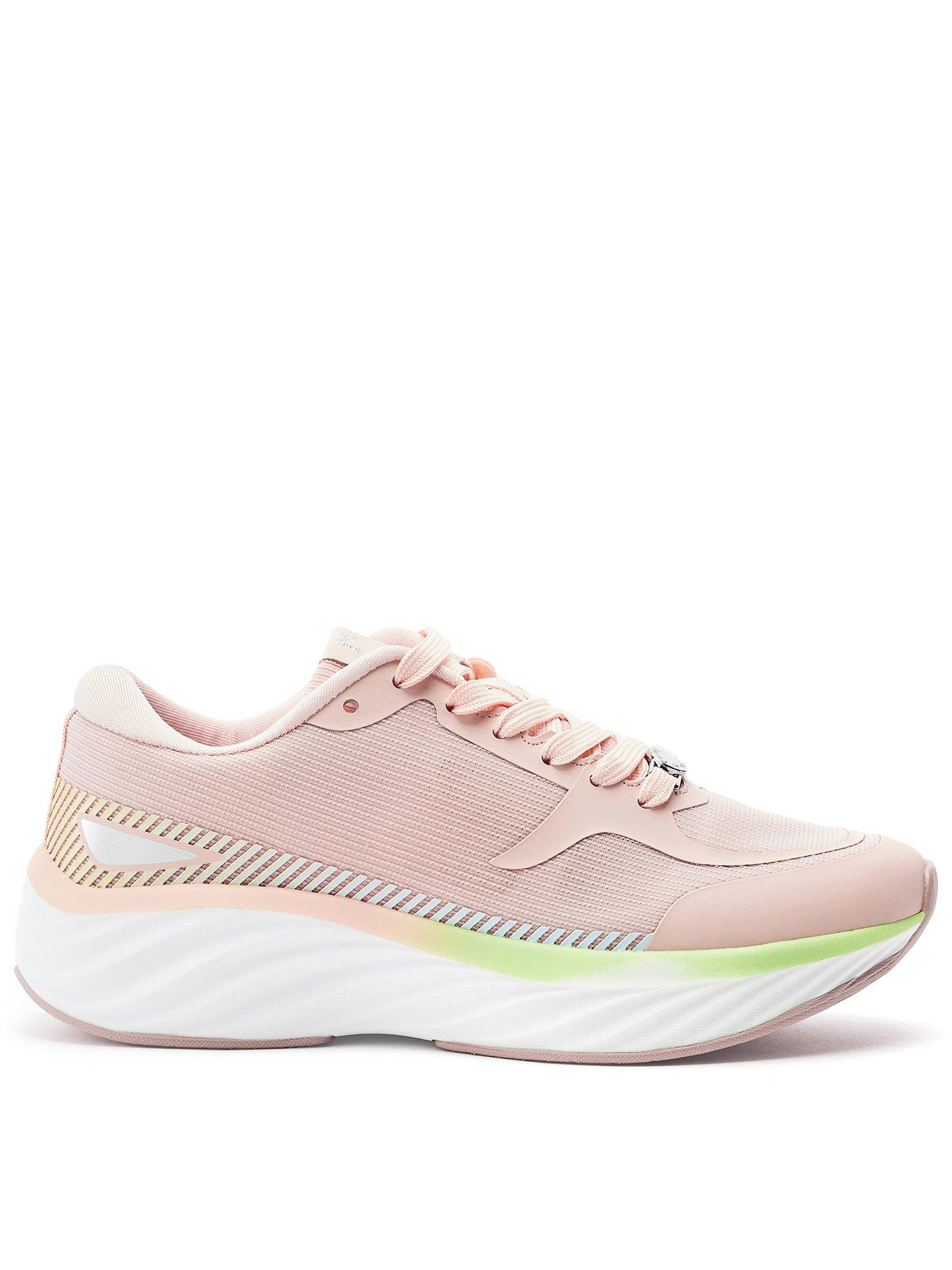 moda-in-pelle-damara-pink-textile-trainer-with-textured-outsole