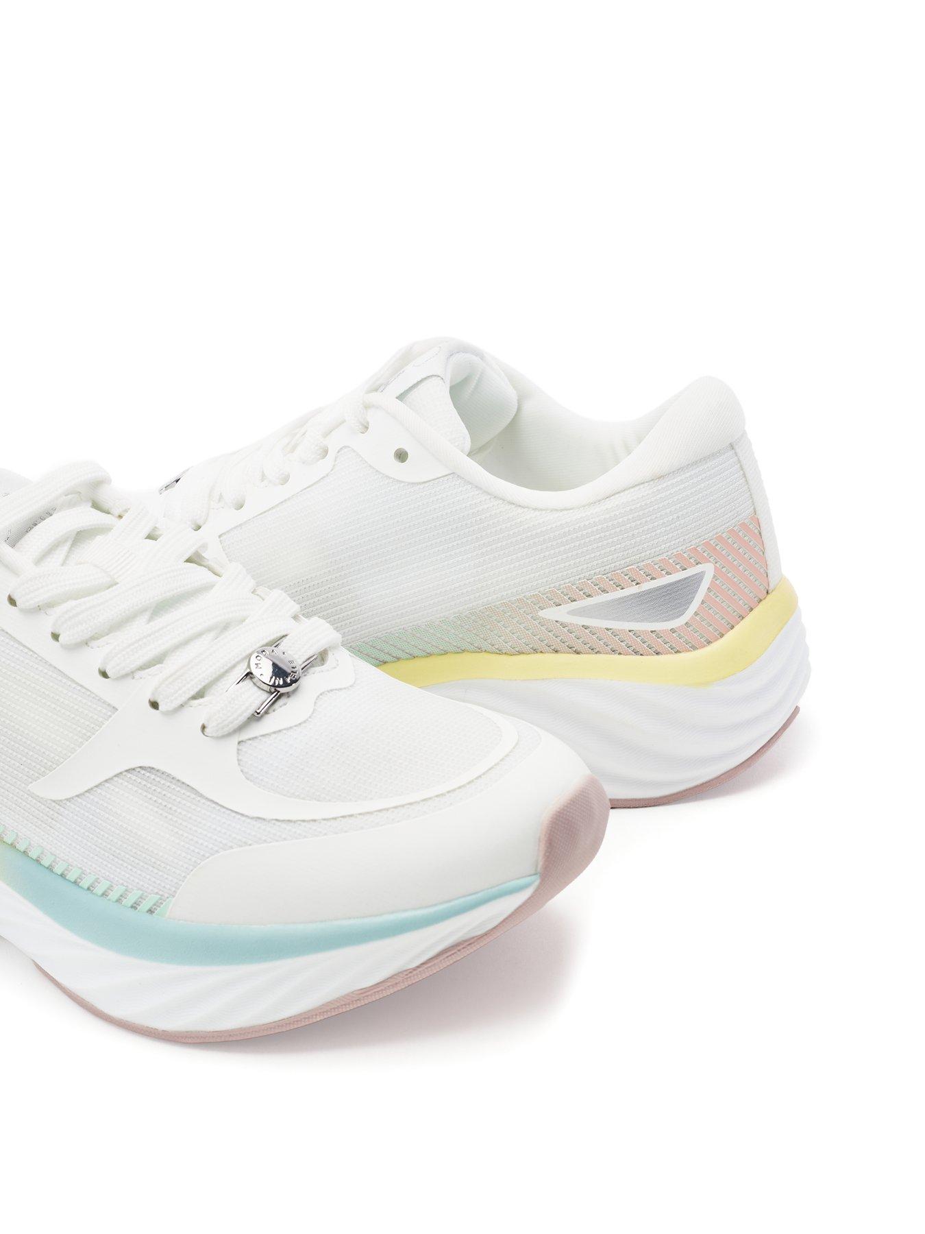 Image 3 of 4 of Moda In Pelle Damara White Textile Trainer With Textured Outsole