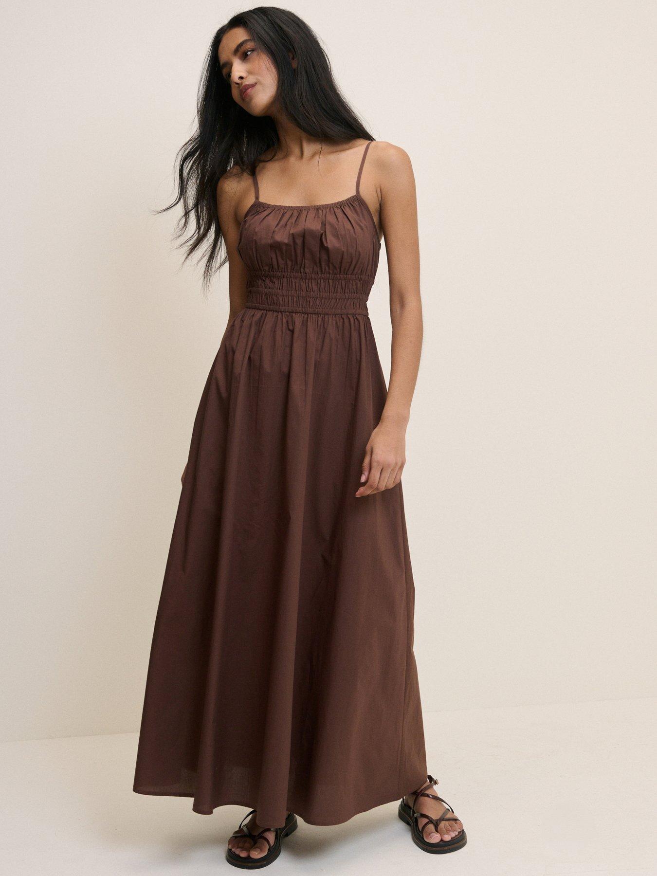Image 1 of 5 of Nobodys Child Jocelyn Midi Dress - Brown