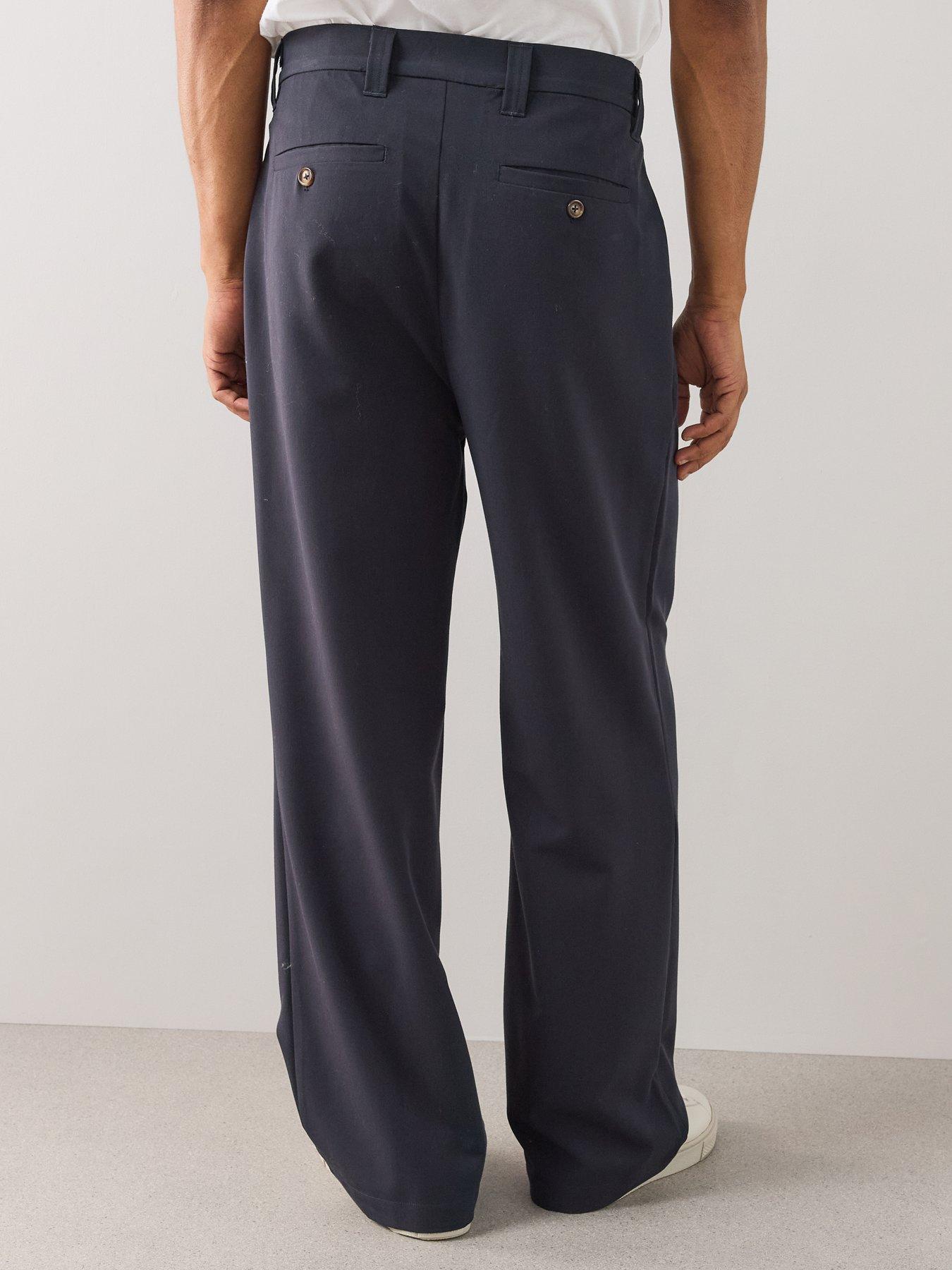 Image 2 of 6 of The Very Collection Mens Wool Blend Relaxed Fit Formal Trouser - Navy