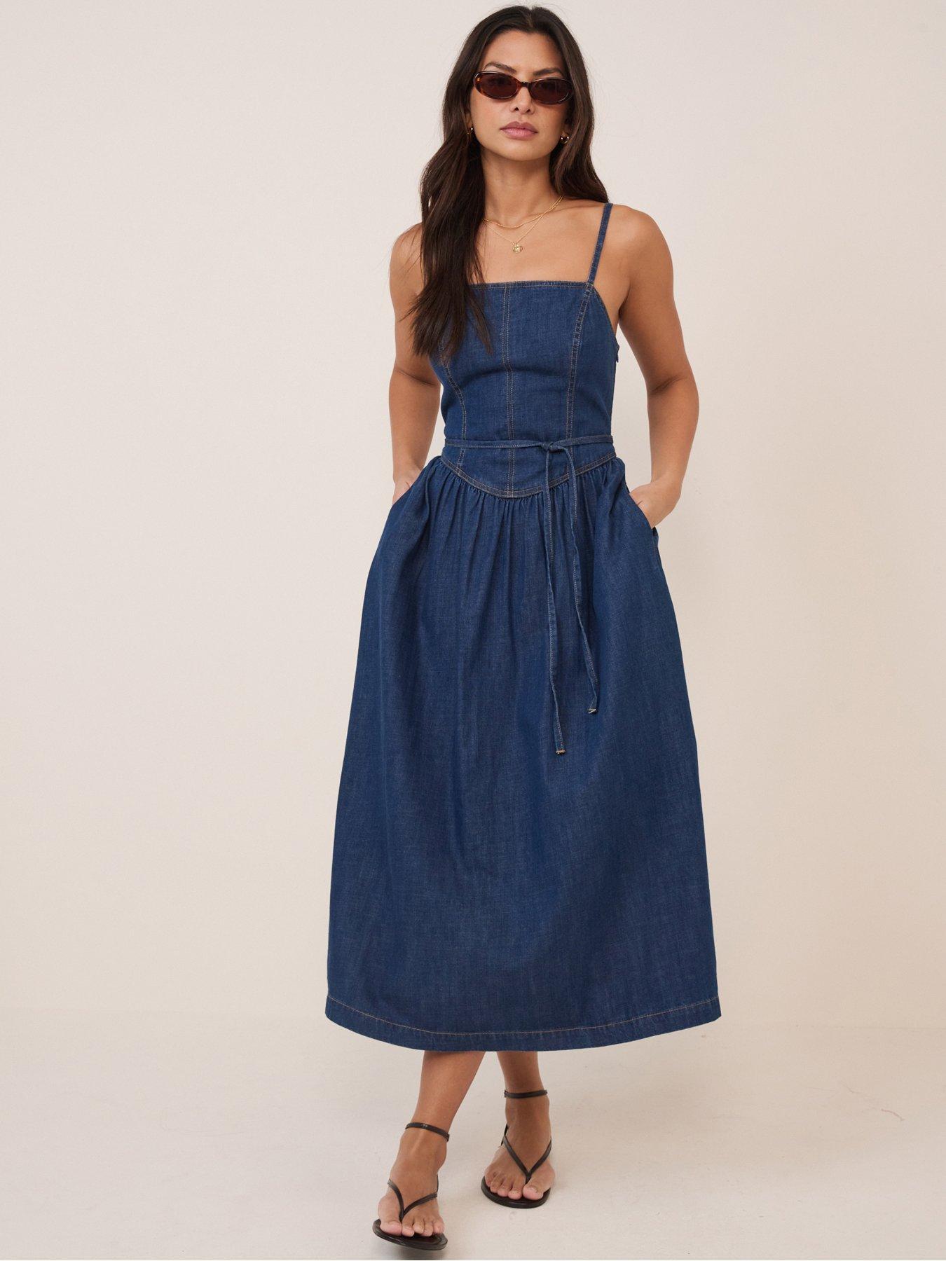 Nobodys Child Jones Denim Midi Dress - Blue