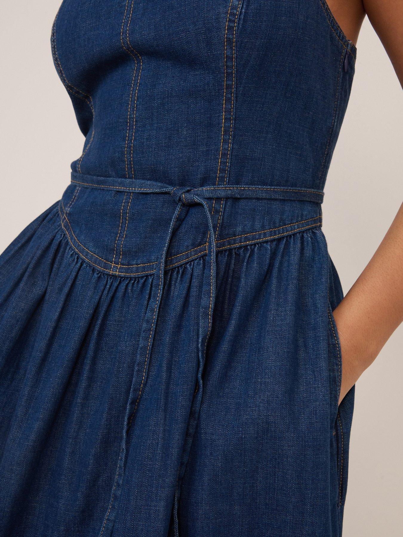 Image 4 of 5 of Nobodys Child Jones Denim Midi Dress - Blue
