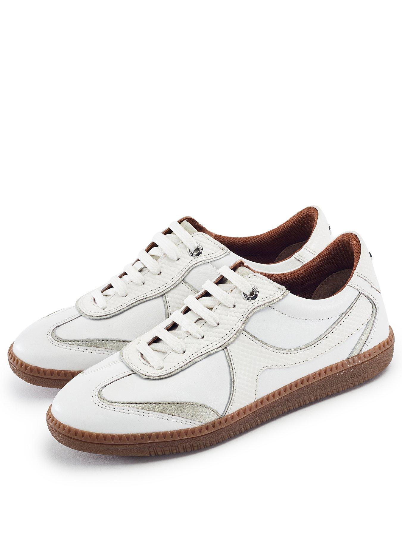 Image 2 of 4 of Moda In Pelle Brioni Leather Multi Panel Gum Sole Trainer - White Snake