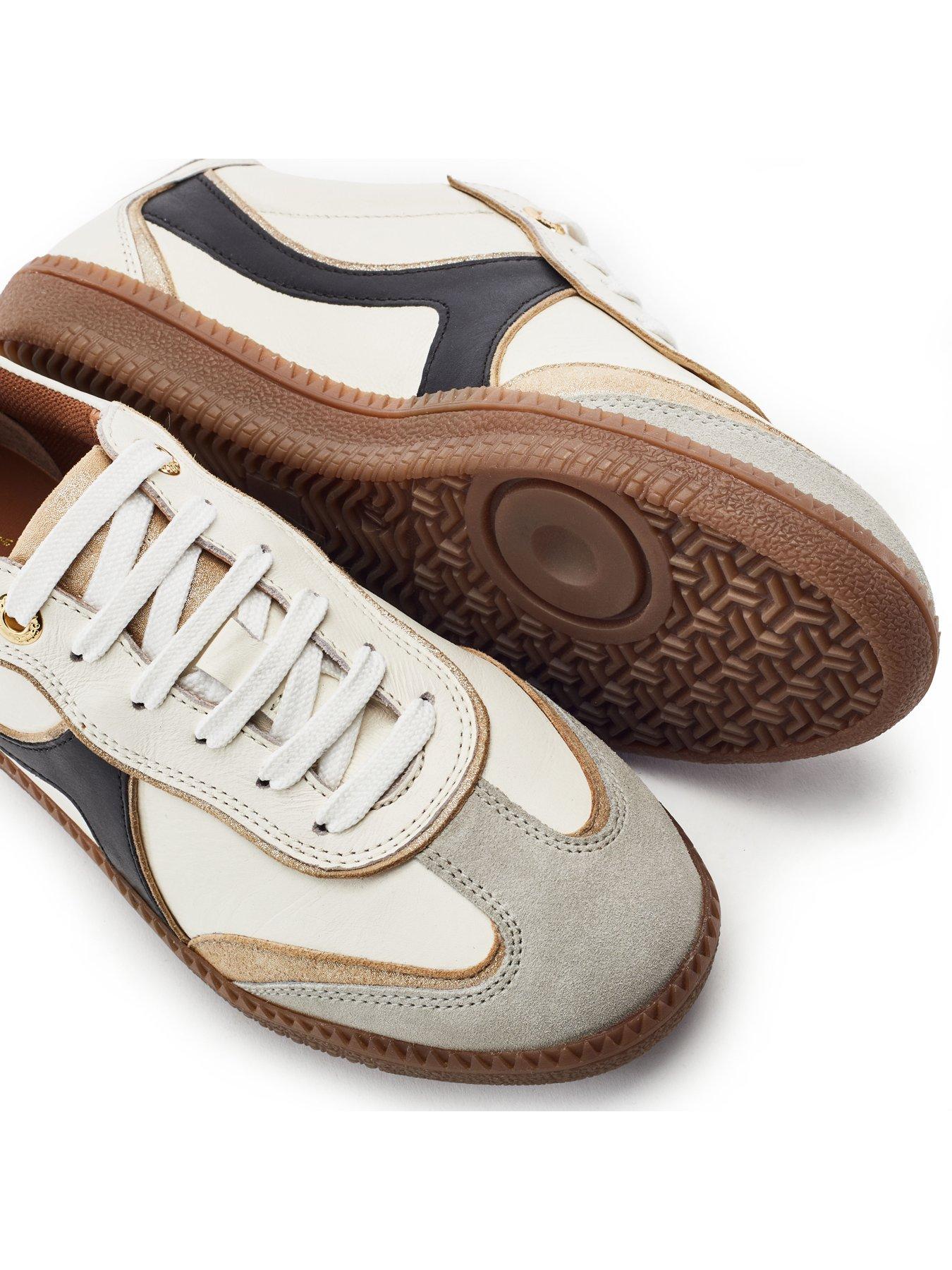 Image 4 of 4 of Moda In Pelle Brioni Leather Multi Panel Gum Sole Trainer - Off White