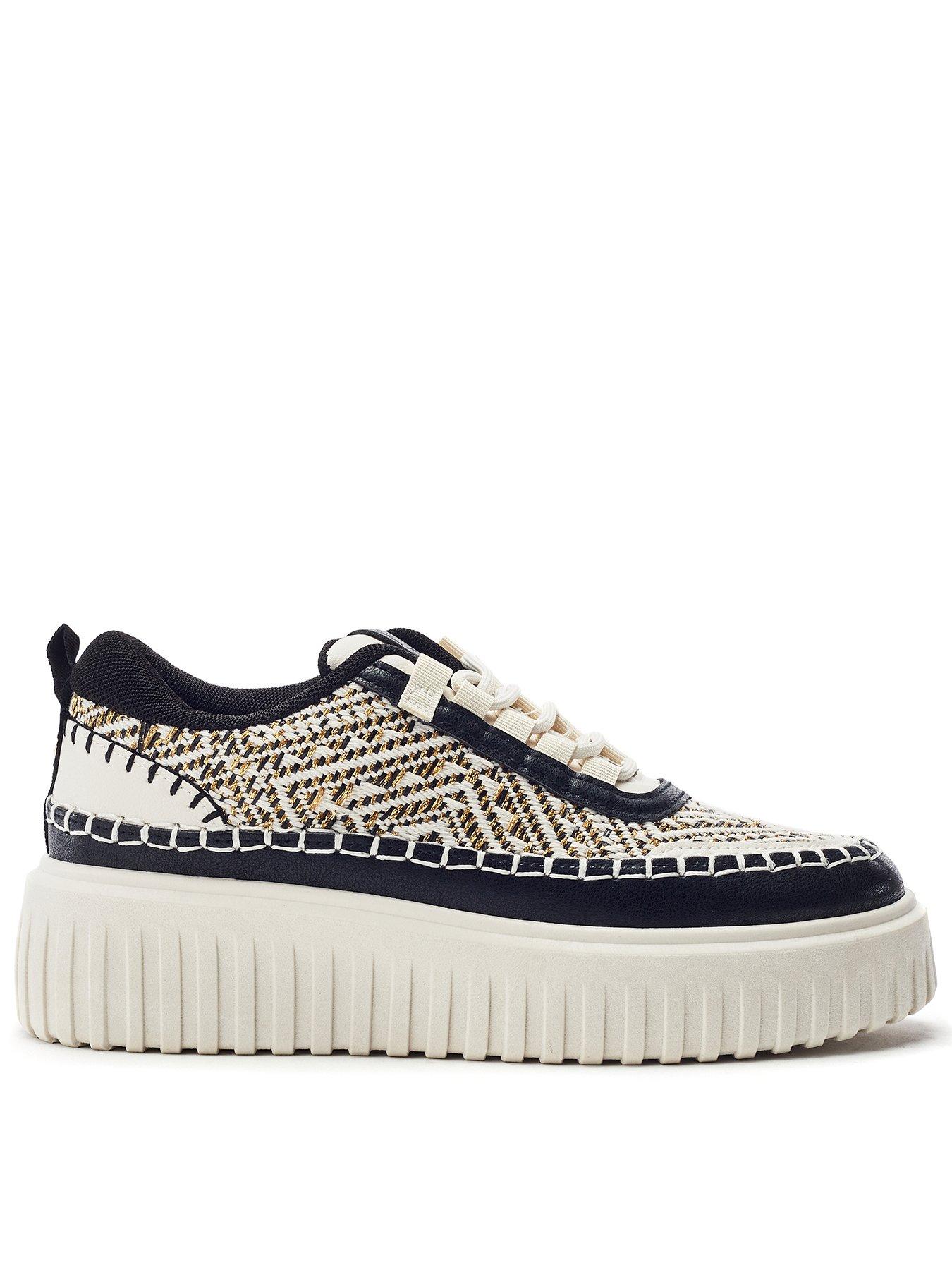 Moda In Pelle Barika Taupe Porvair Chunky Textile Detail Trainer