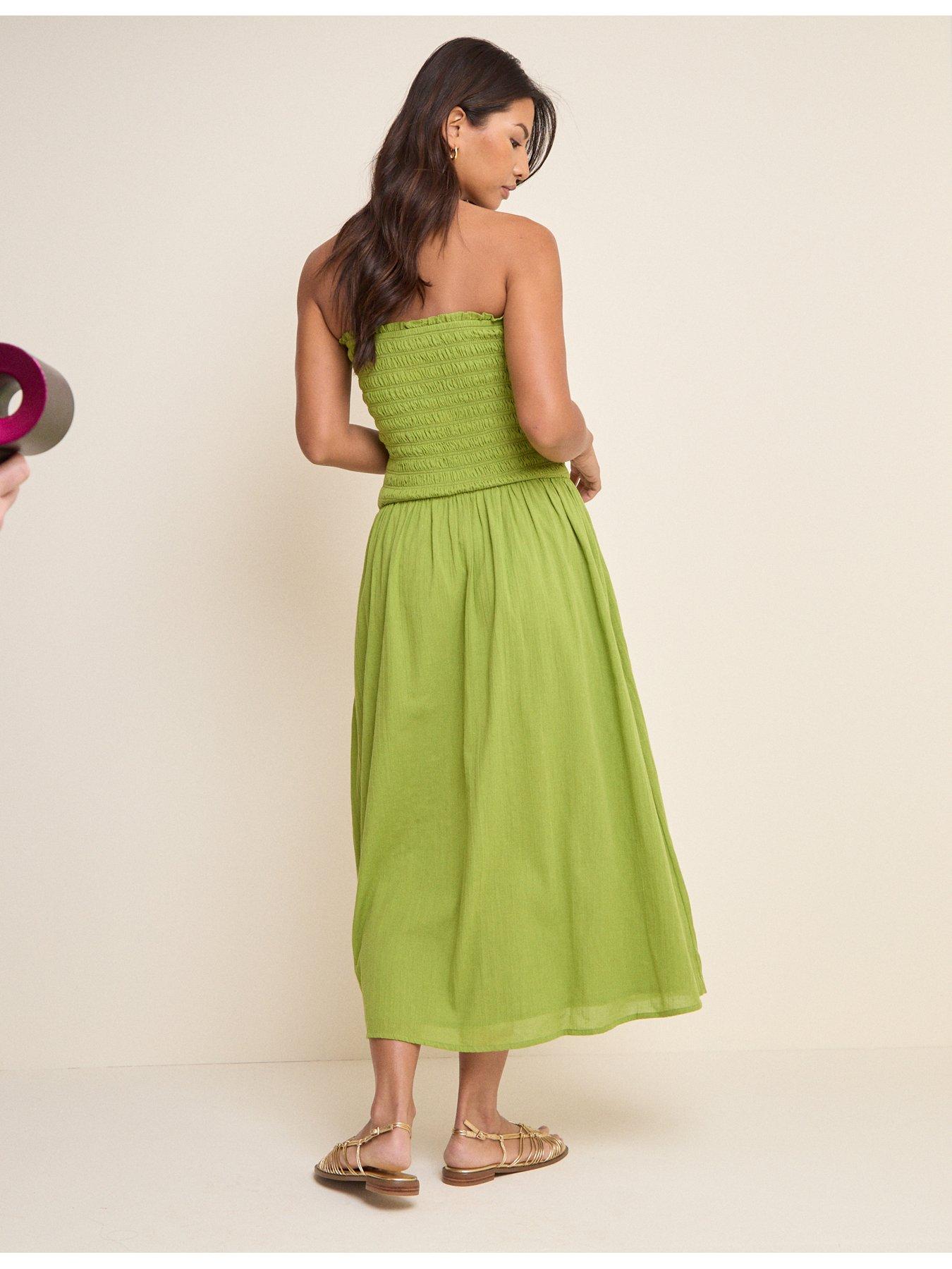 Image 2 of 6 of Nobodys Child Mandy Midi Dress - Green