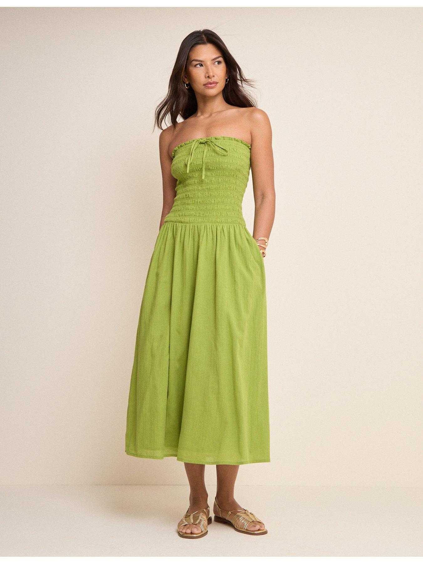 Image 6 of 6 of Nobodys Child Mandy Midi Dress - Green