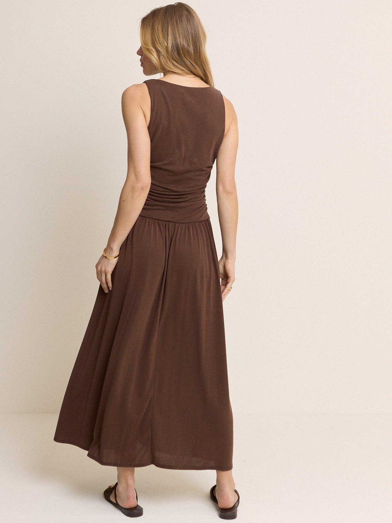 Image 2 of 6 of Nobodys Child Natalie Midi Dress - Brown