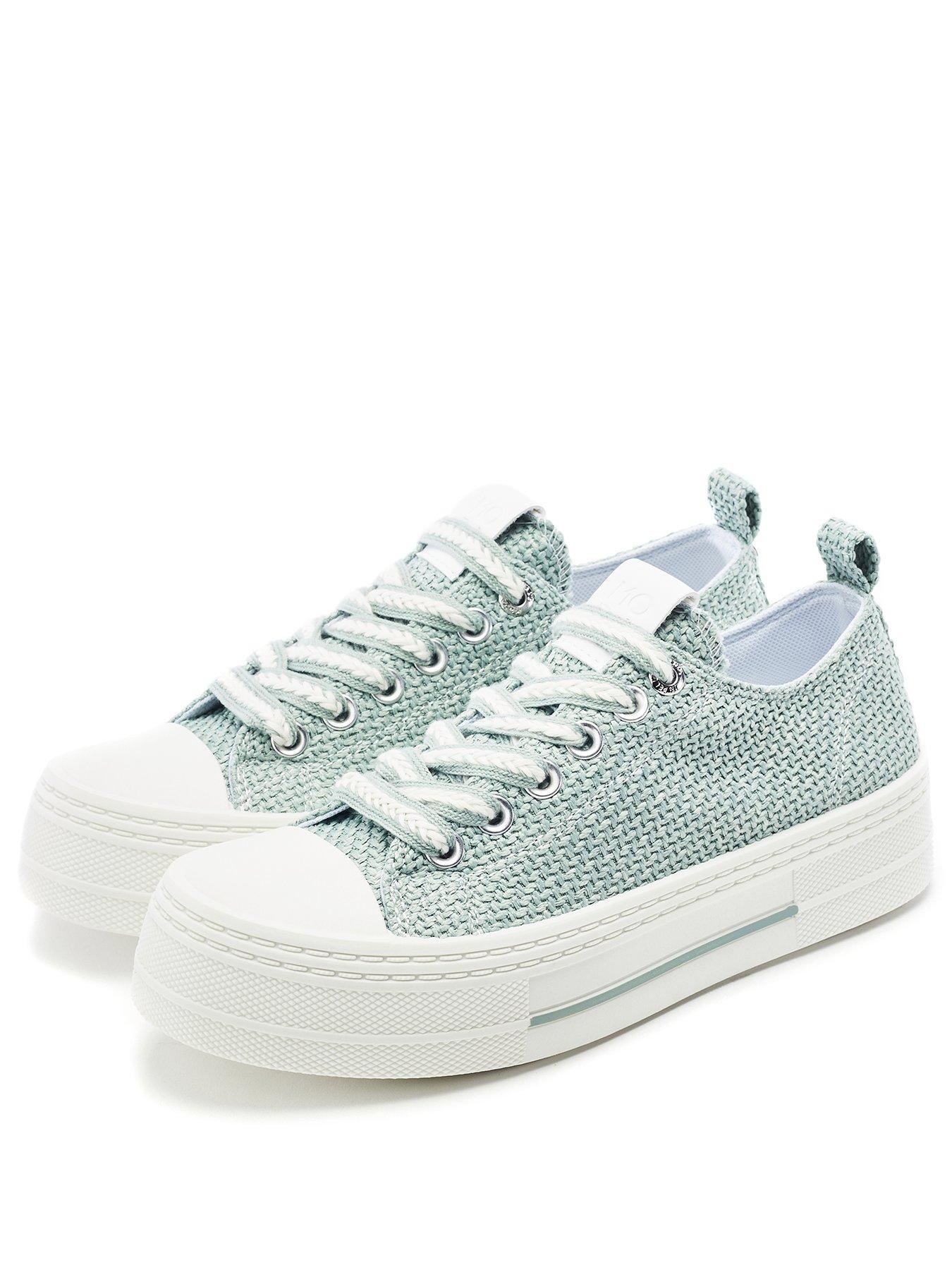 moda-in-pelle-betta-mint-raffia-woven-upper-chunky-trainerstillFront