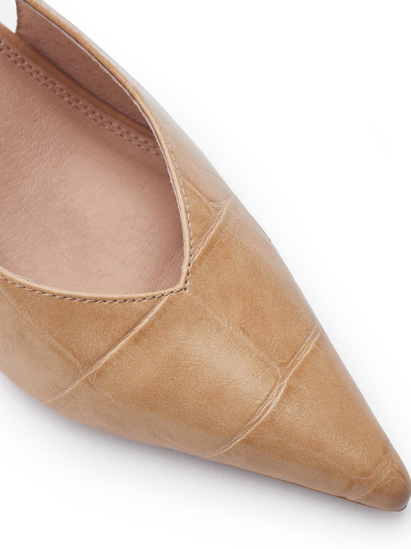 Image 3 of 4 of Moda In Pelle Gallia Camel Mocc Croc Pointed Toe Slingback