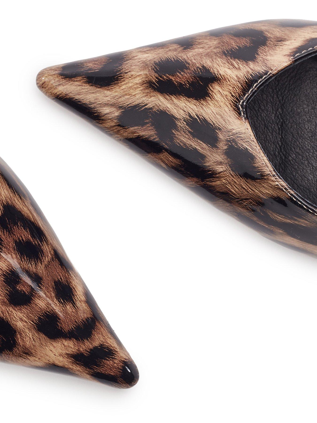 Image 3 of 4 of Moda In Pelle Gallia Leopard Patent Pointed Toe Slingback