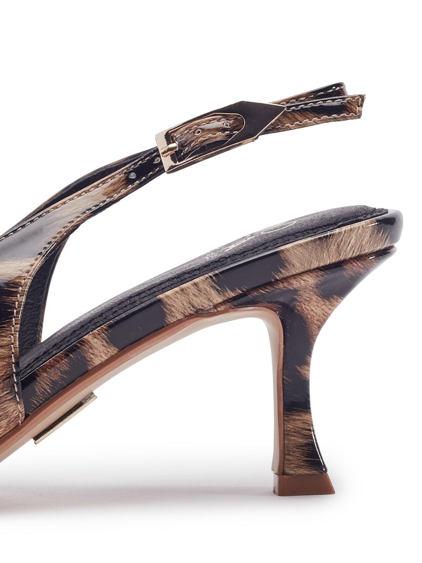 Image 4 of 4 of Moda In Pelle Gallia Leopard Patent Pointed Toe Slingback