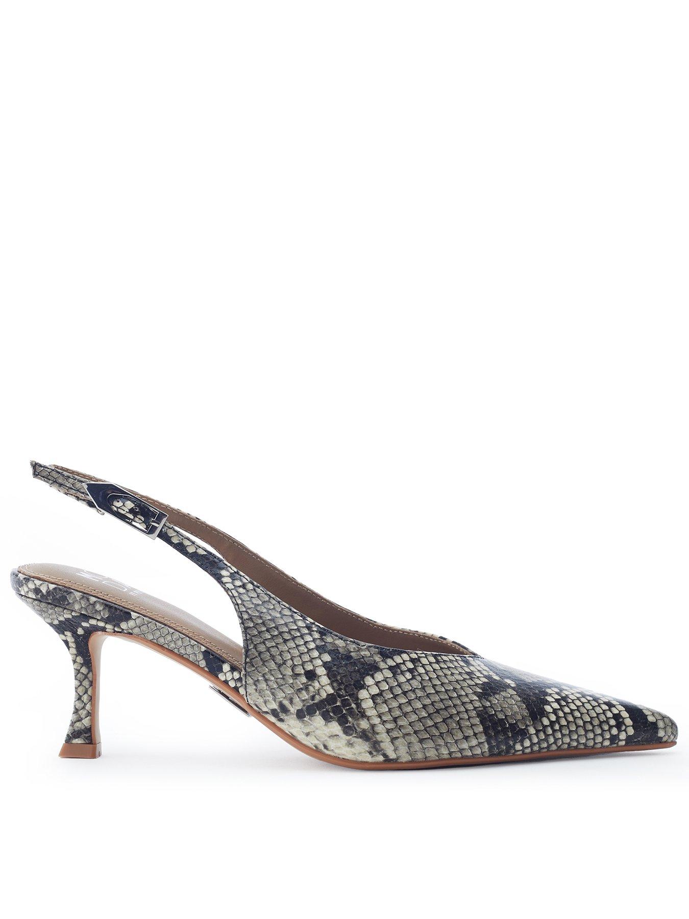 Image 1 of 4 of Moda In Pelle Gallia Pointed Toe Slingback - Grey Mix Snake