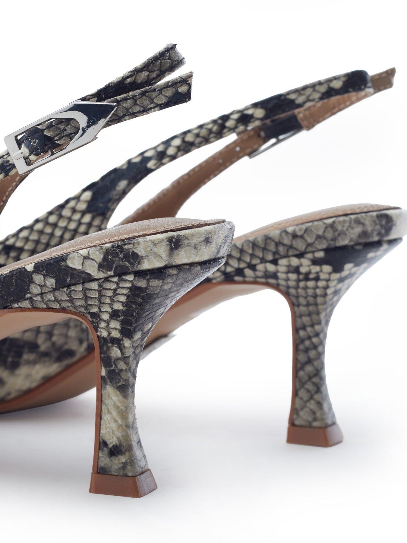 Image 4 of 4 of Moda In Pelle Gallia Pointed Toe Slingback - Grey Mix Snake