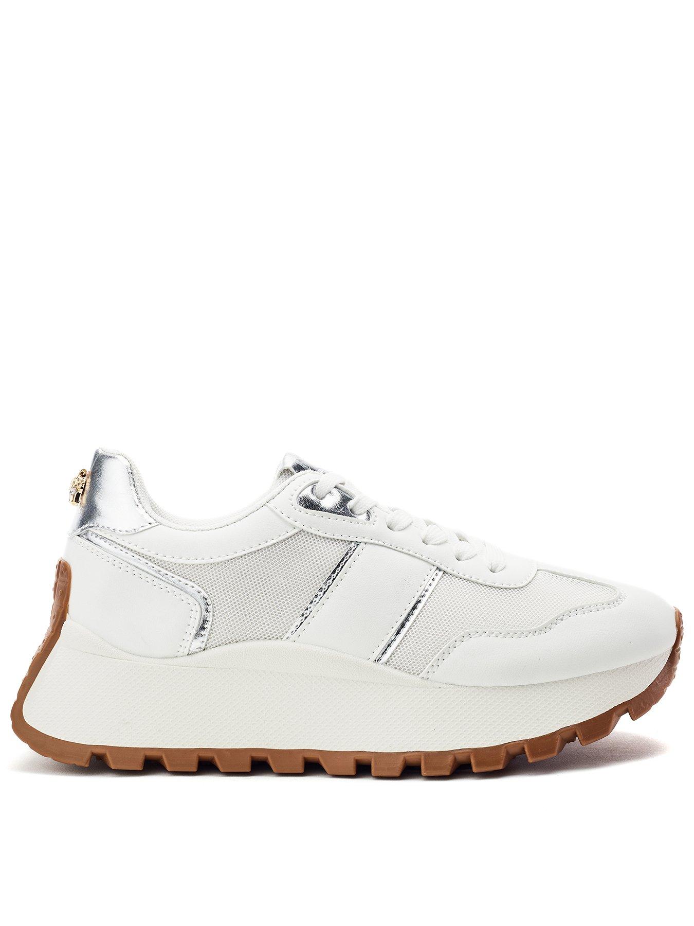 moda-in-pelle-demee-white-porvair-chunky-multi-panel-trainerfront
