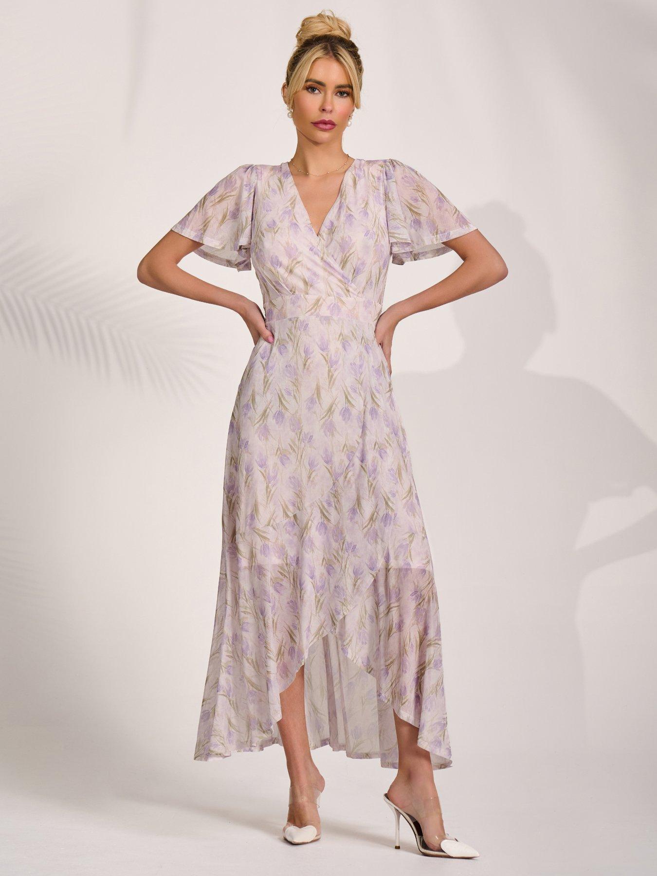 Image 1 of 7 of Jolie Moi Wrap Midaxi Dress - Multi