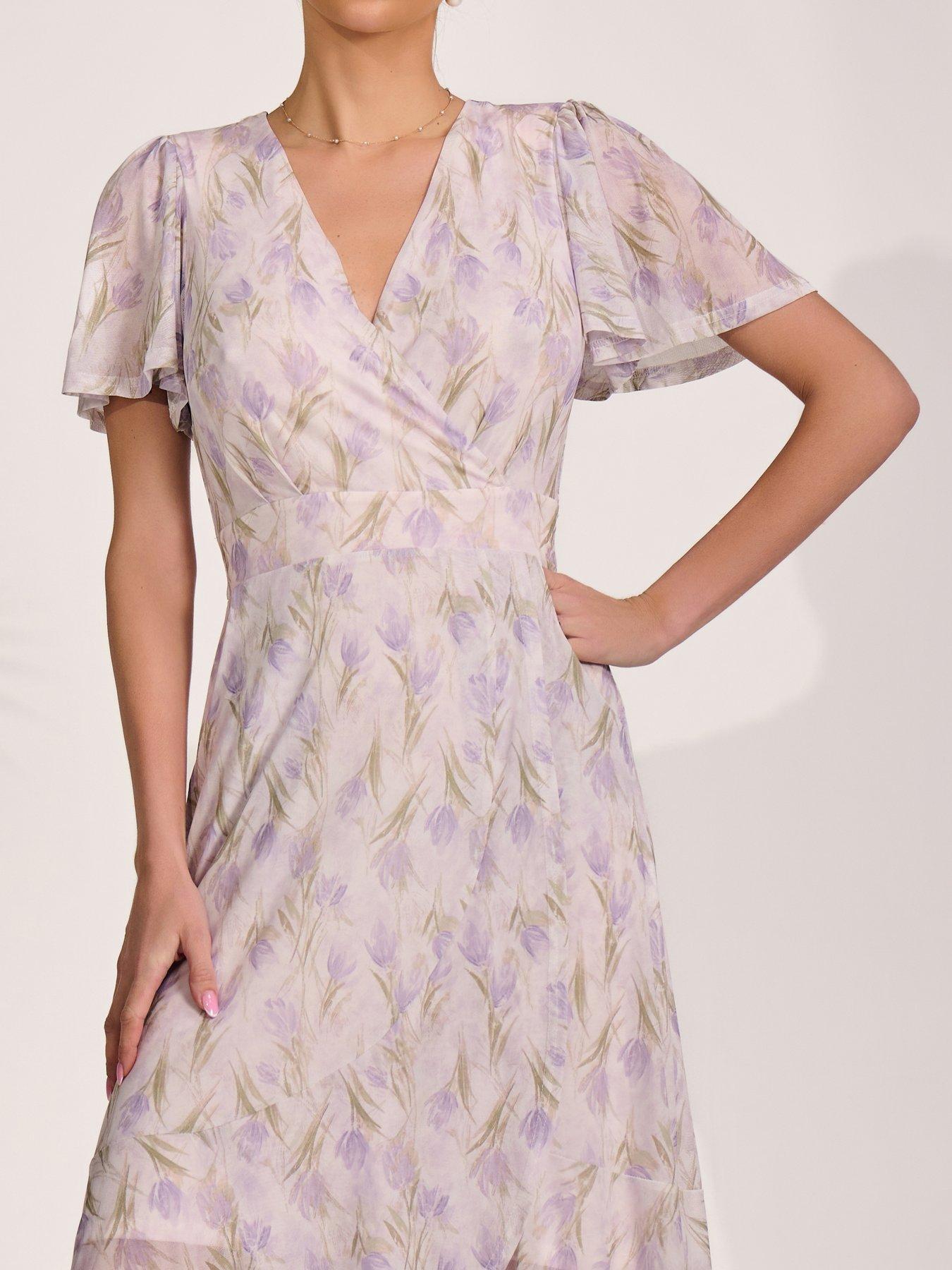 Image 4 of 7 of Jolie Moi Wrap Midaxi Dress - Multi