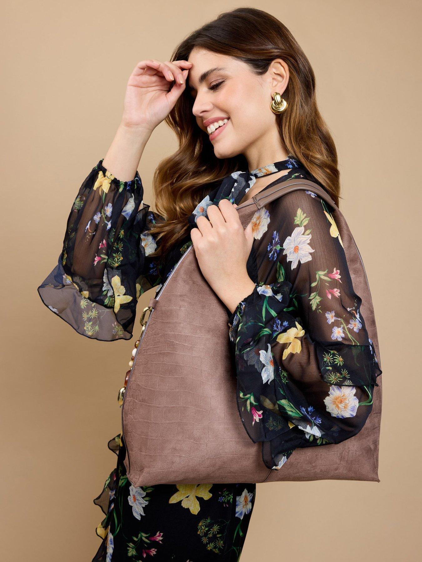 Little Mistress Mocha Croc Bag