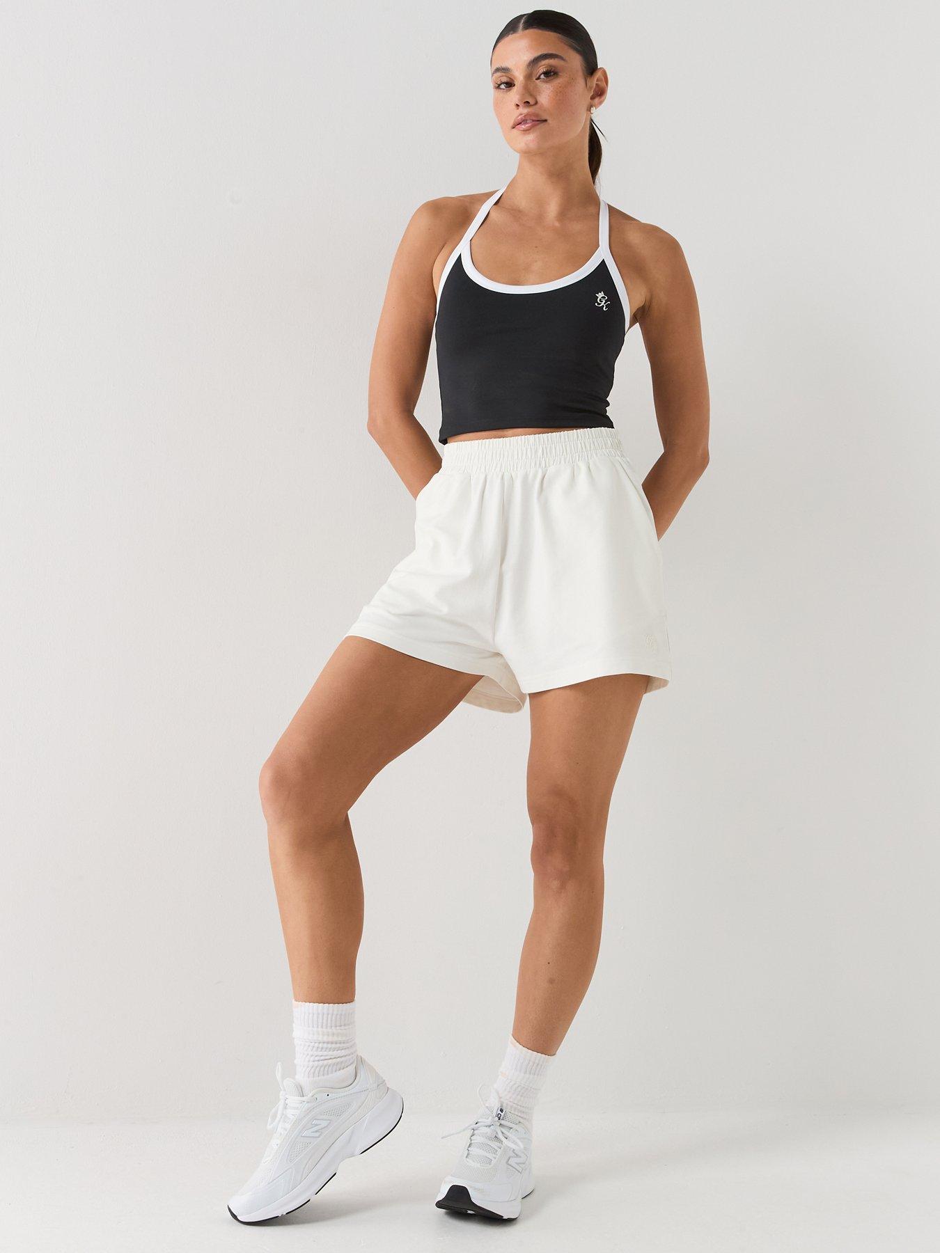 gym-king-womens-victory-shorts-creamdetail