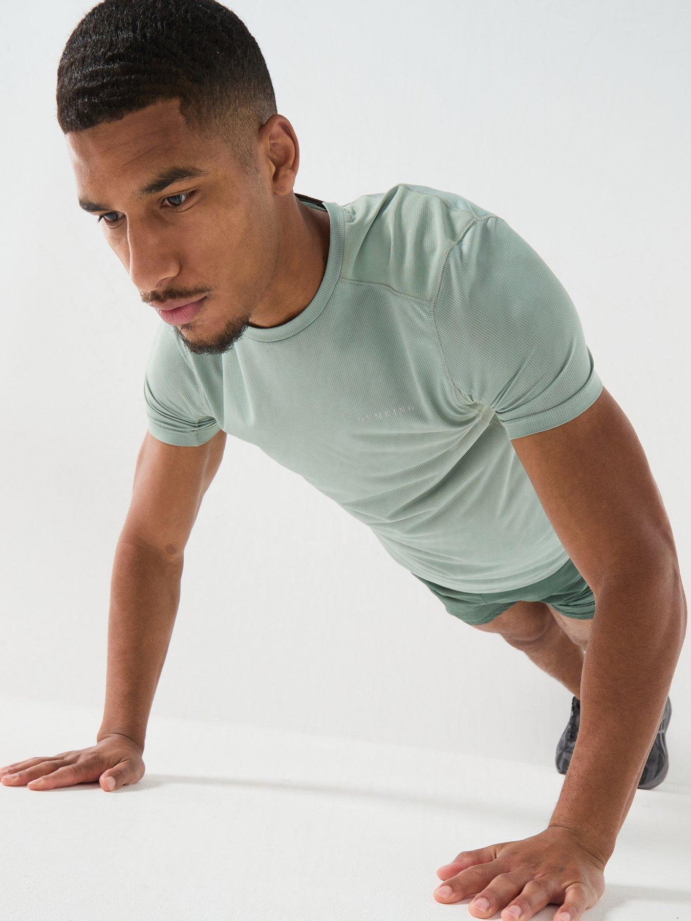 Image 4 of 6 of Gym King Mens Energise Tee - Green