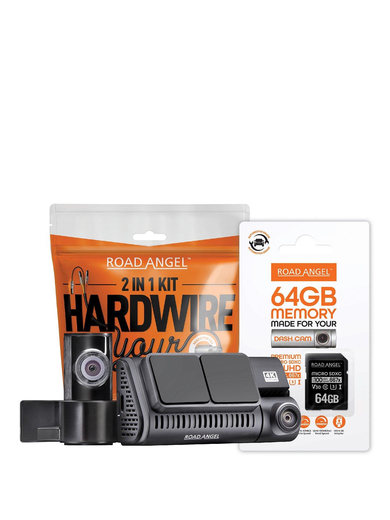 Road Angel Road Angel Halo Ultima Dual Deluxe 4K Dash Cam 64GB MicroSD & Hardwiring Kit