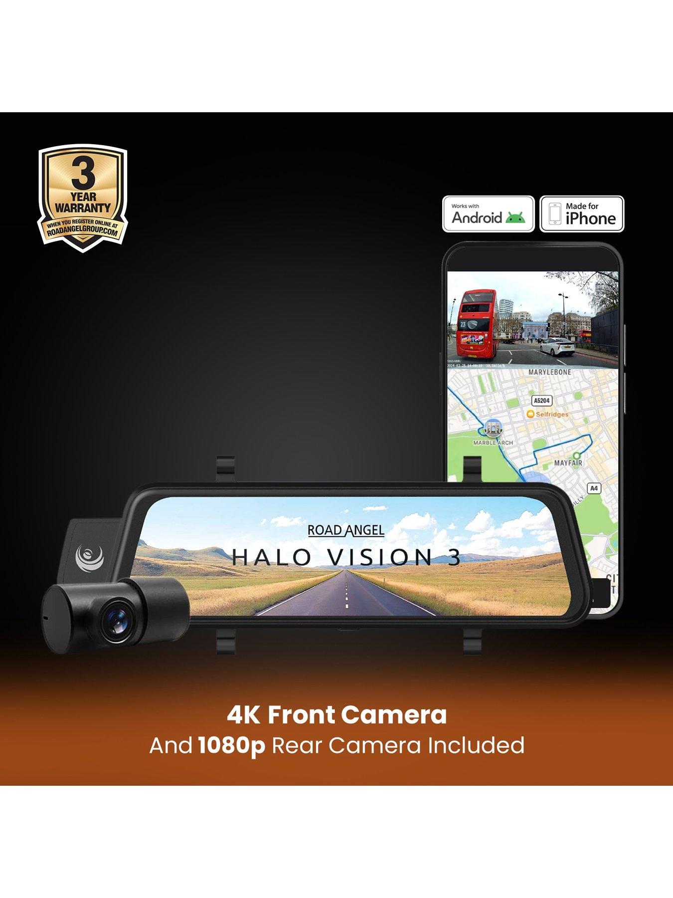 Image 3 of 7 of Road Angel Road Angel Halo Vision 3 Rear View Mirror 1080p Dual Dashcam inc 64GB MicroSD Card &amp; Hardwiring Kit