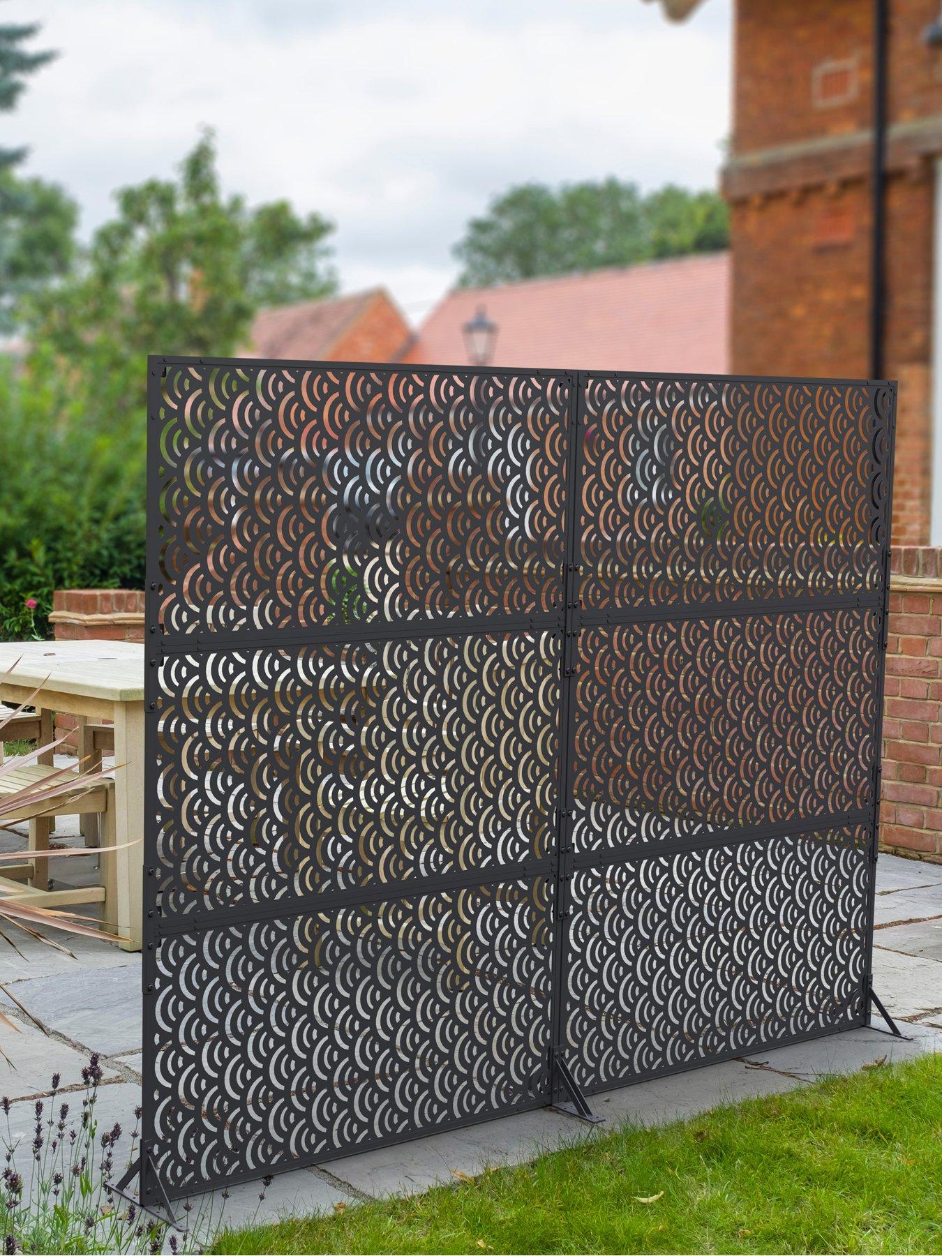 panacea-modern-wave-garden-screen-120-x-60-cm-blackfront