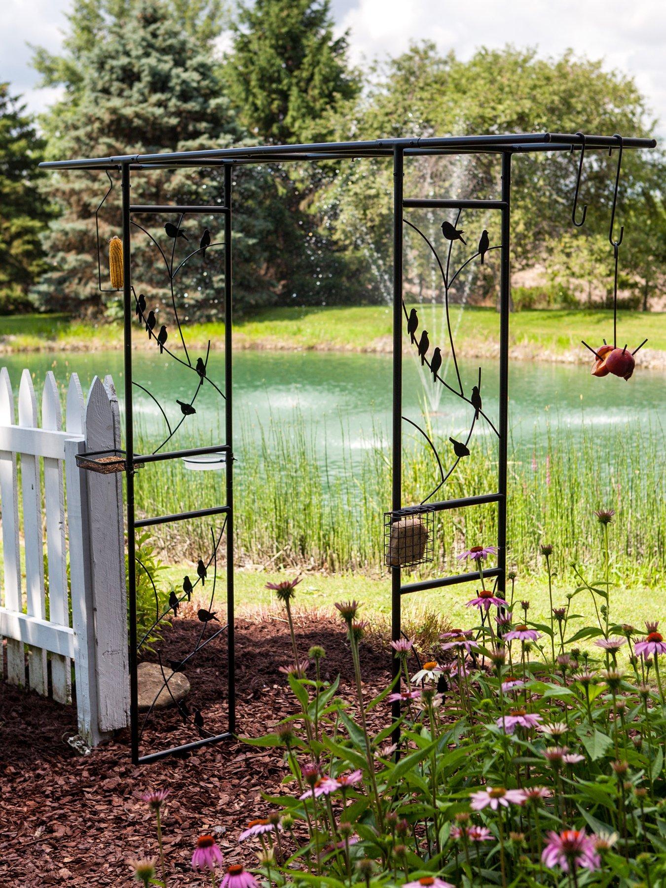 panacea-perching-birds-arch-bird-feeding-station-with-accessories-blackfront