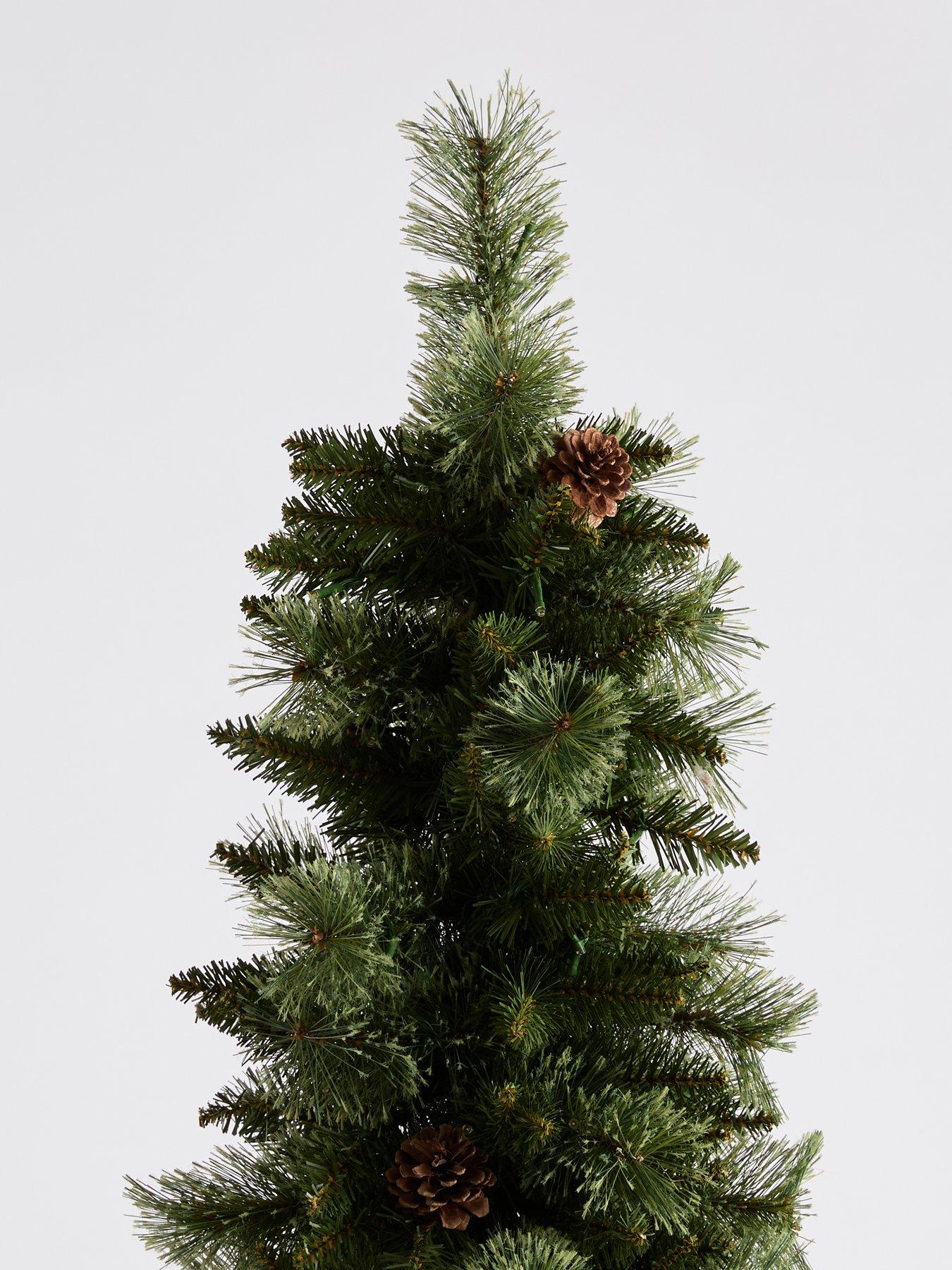 Image 4 of 8 of The Very Collection 6Ft Pre Lit Cashmere Pencil Christmas&nbsp;Tree with Pinecones