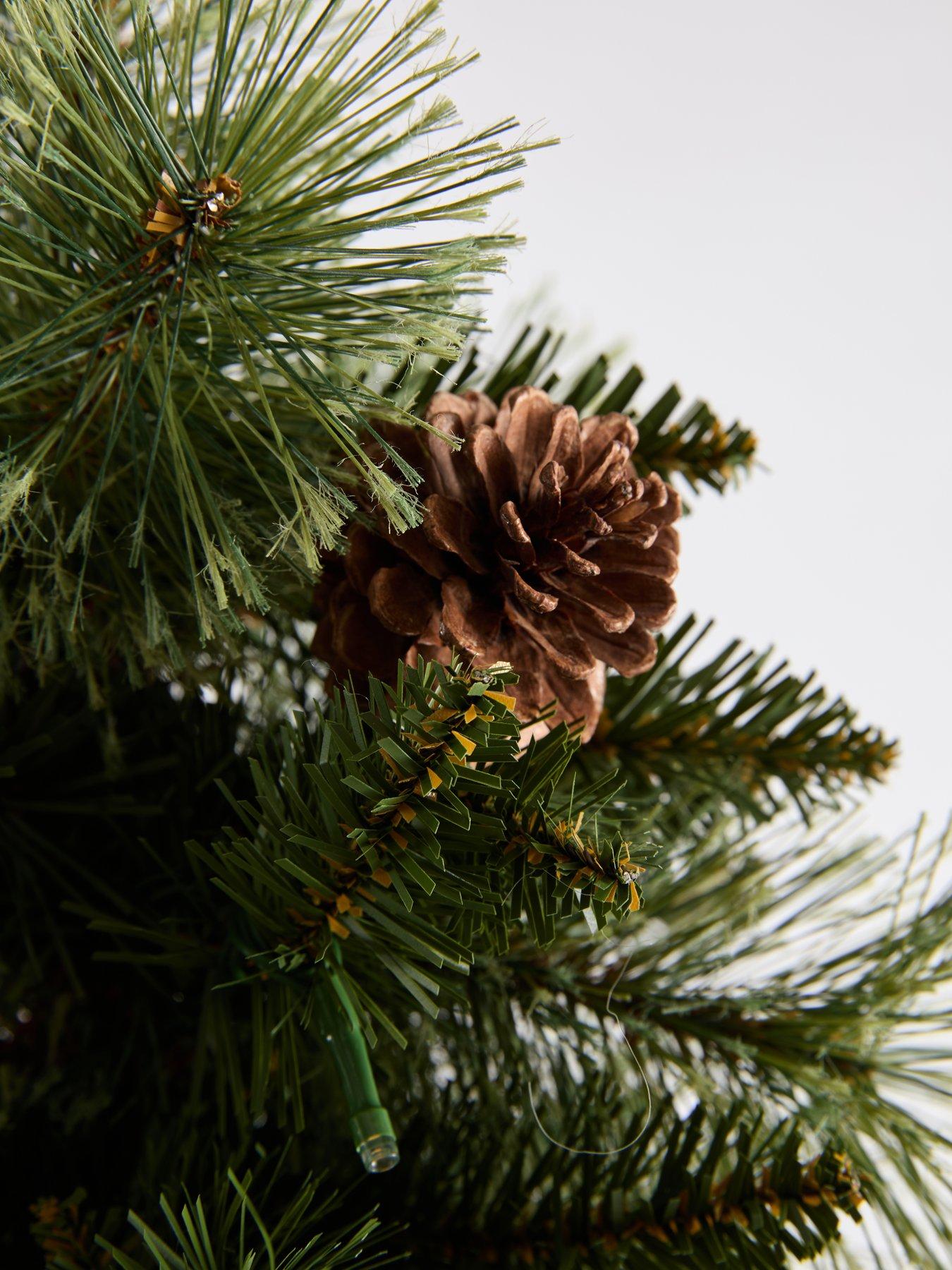 Image 6 of 8 of The Very Collection 6Ft Pre Lit Cashmere Pencil Christmas&nbsp;Tree with Pinecones