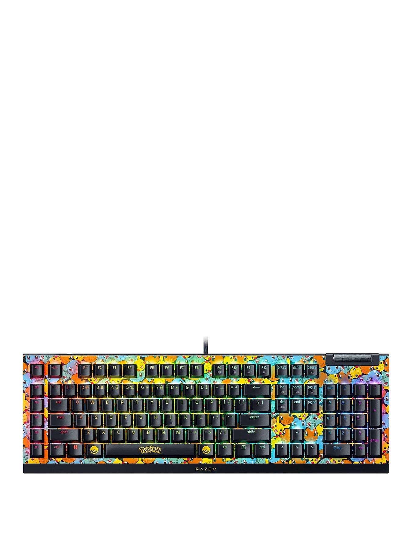 Image 1 of 7 of Razer BlackWidow V4 X (Green Switch) - Pokemon Kanto Starters Ed. - US Layout