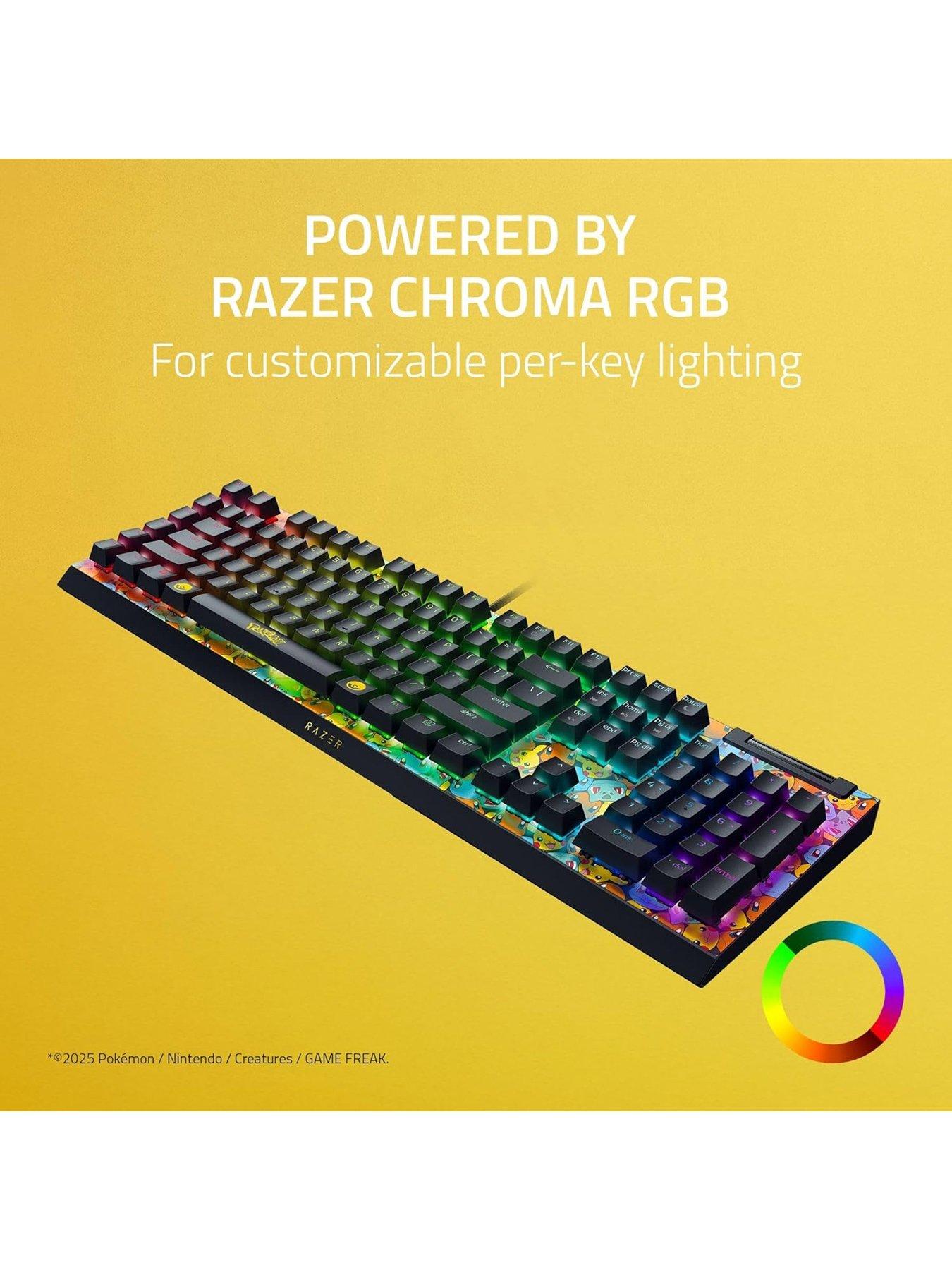 Image 4 of 7 of Razer BlackWidow V4 X (Green Switch) - Pokemon Kanto Starters Ed. - US Layout