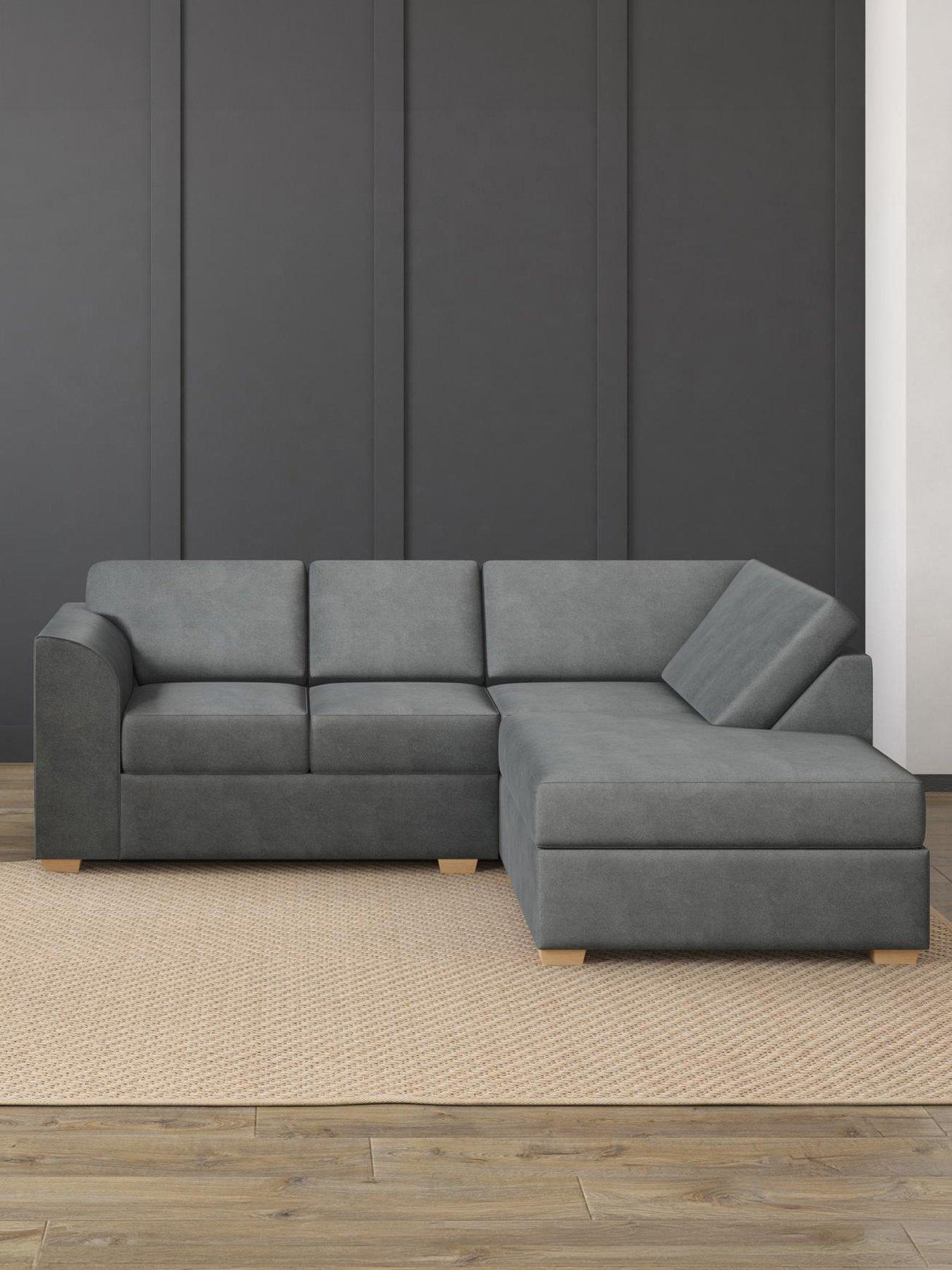 Aspire Modo Right Hand Corner L Shape Sofa - Velvet
