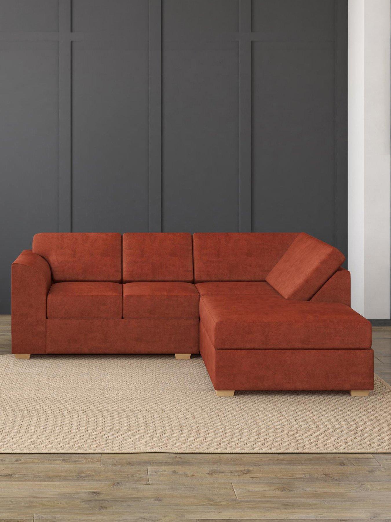 Aspire Modo Right Hand Corner L Shape Sofa - Velvet