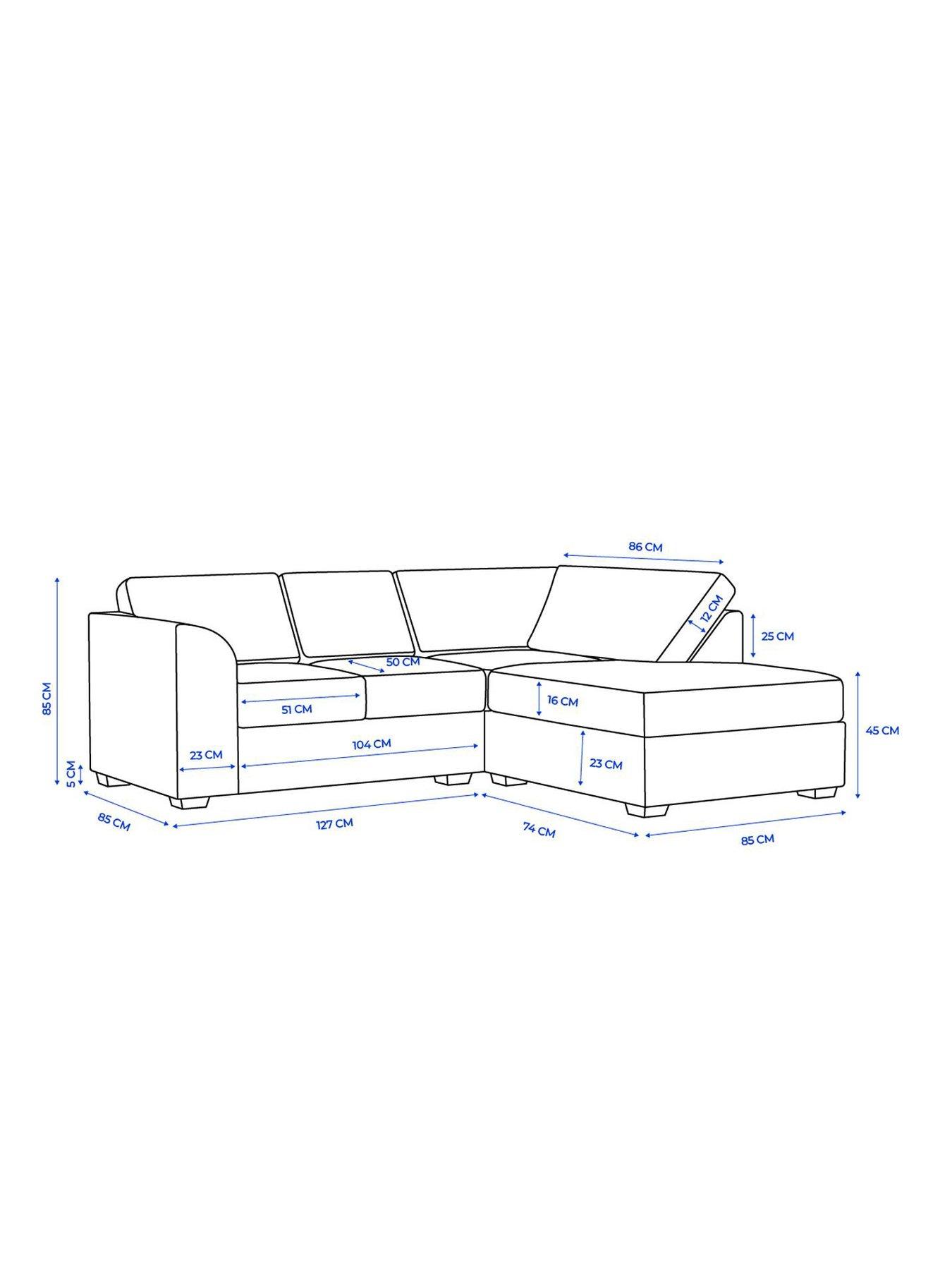 Image 6 of 6 of Aspire Modo Right Hand Corner L Shape Sofa - Velvet