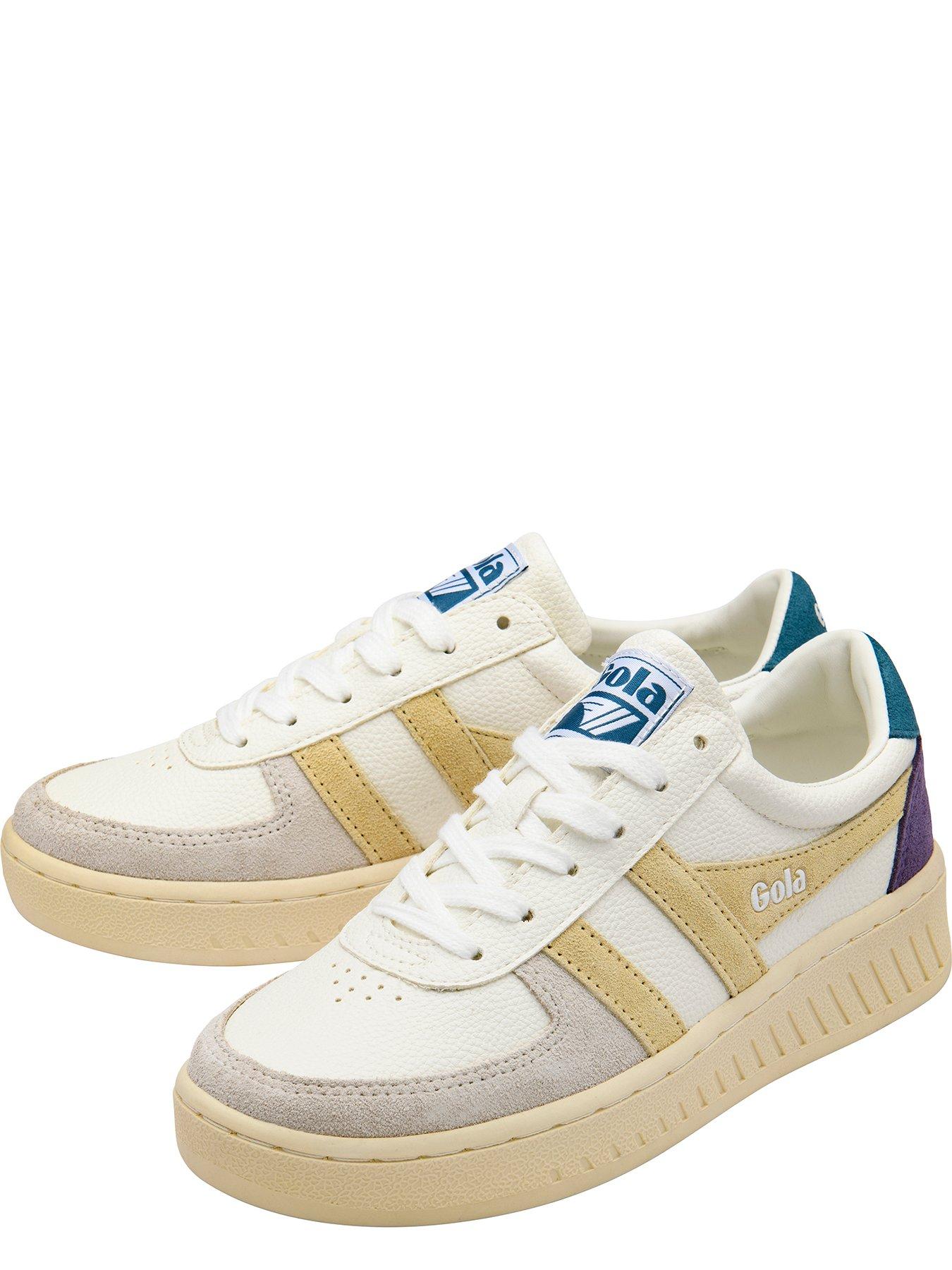 Image 4 of 5 of Gola Womens Grandslam Trident Trainer - White/yellow