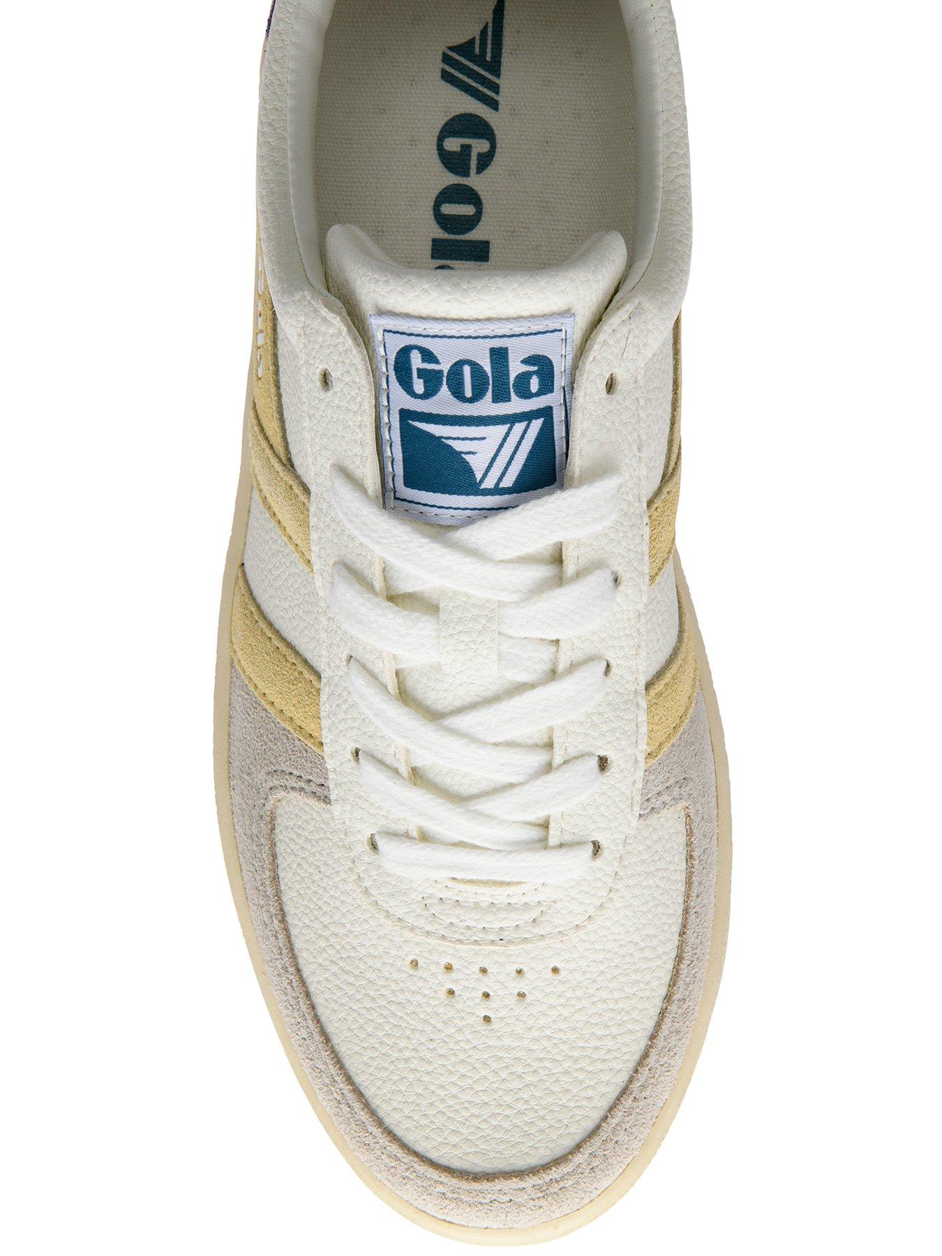 Image 5 of 5 of Gola Womens Grandslam Trident Trainer - White/yellow