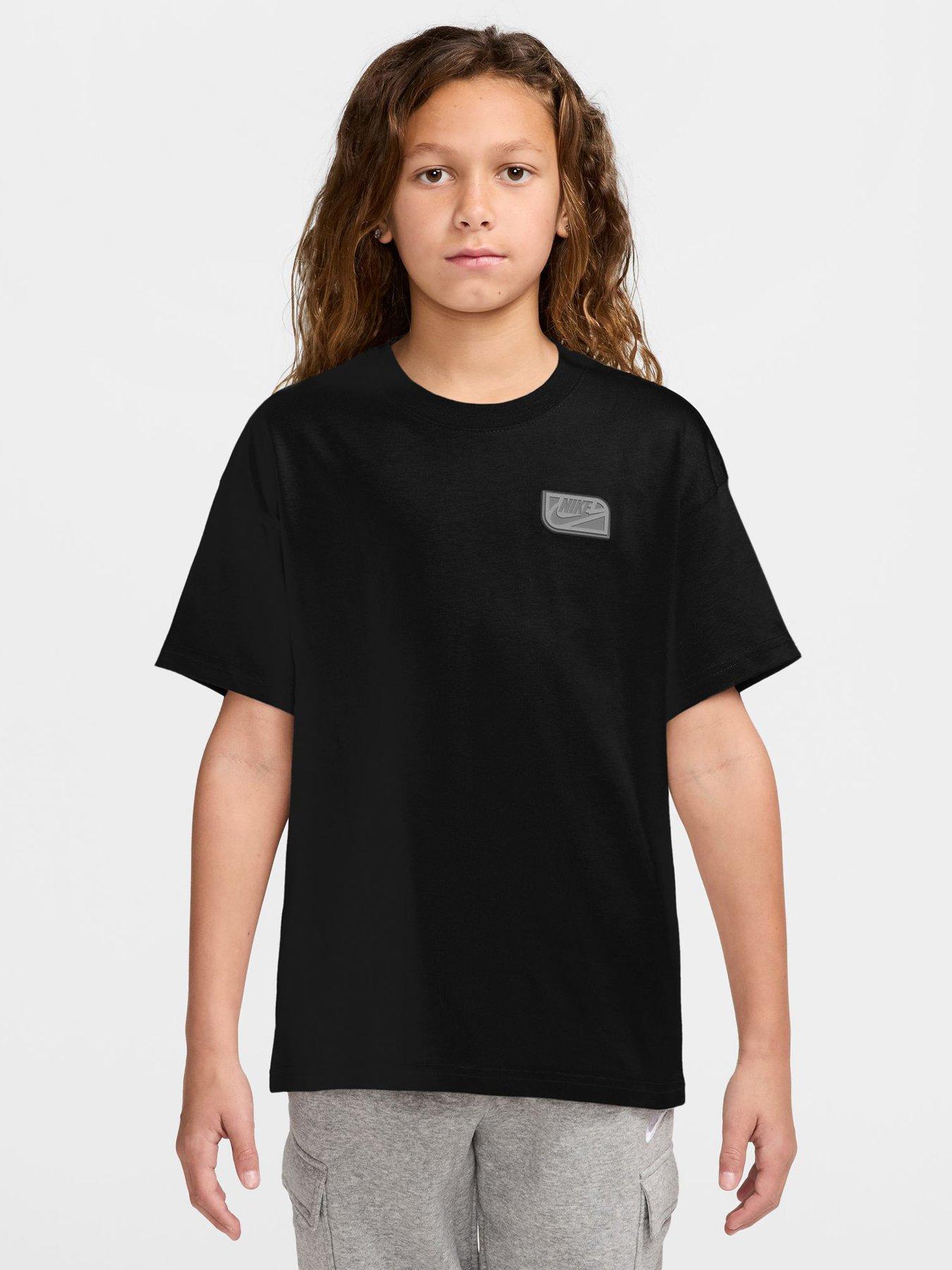 Nike Nike Unisex Big Kids Sportswear Graphic Crew Neck T-Shirt - Black
